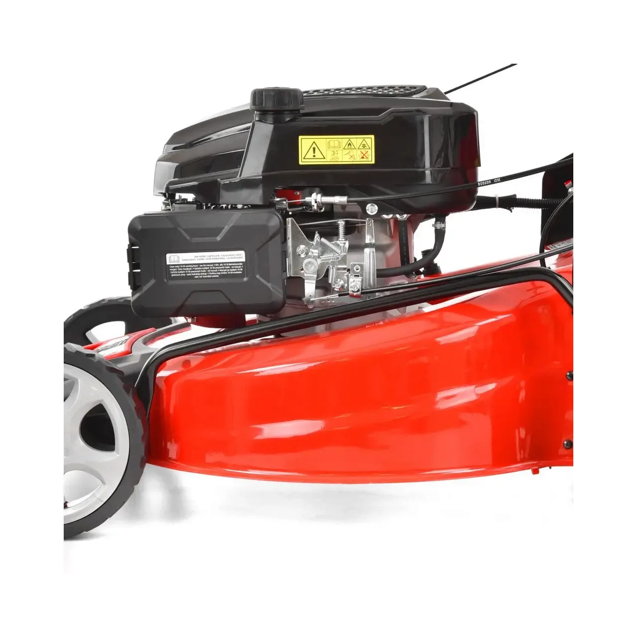 Masina de tuns iarba cu motor pe benzina, autopropulsata, HECHT 554 SXE, 4.4 kW, 224 CC, latime de lucru 53 cm, cos colector 75 l 7