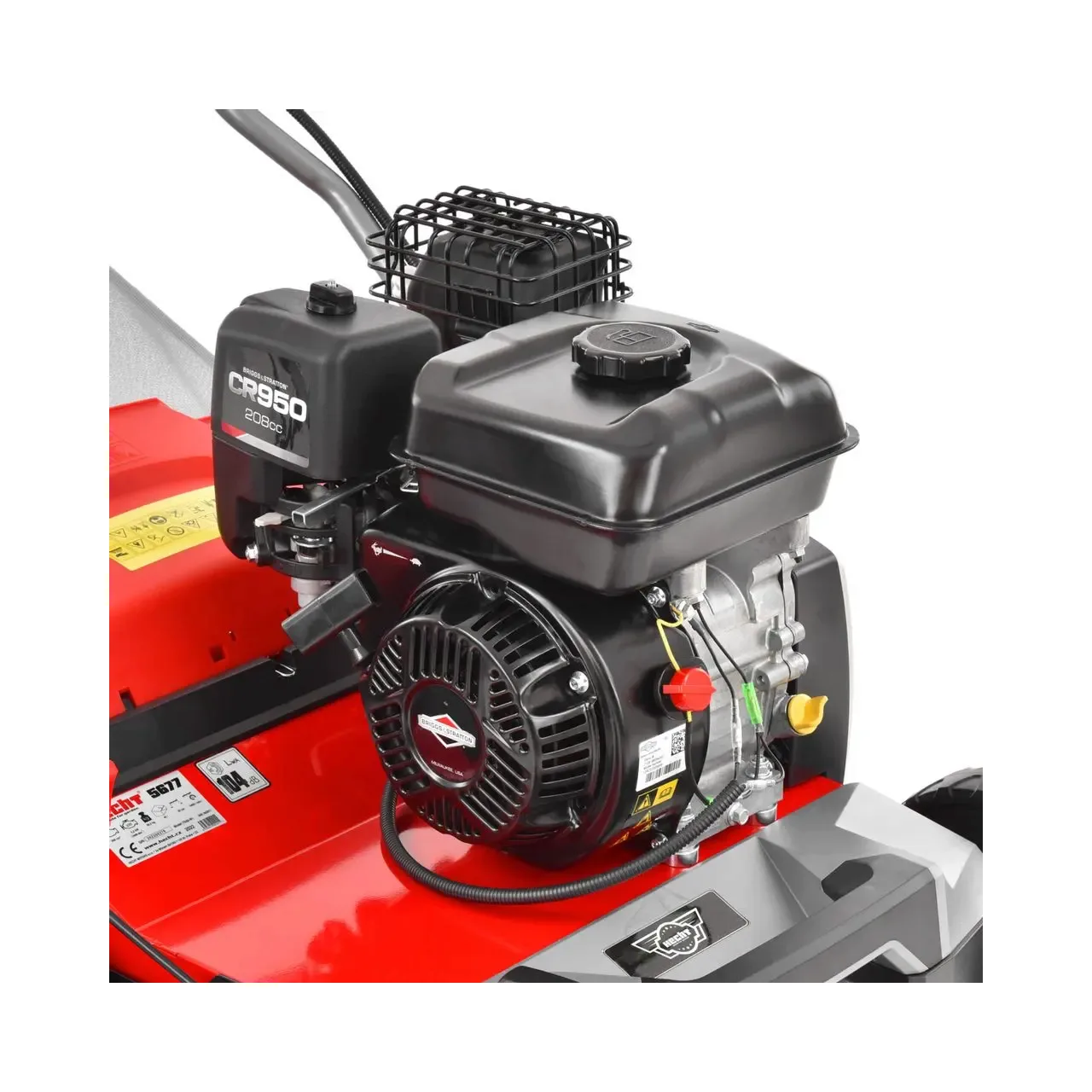 Scarificator si aerator pentru gazon HECHT 5677, cu motor Briggs and Stratton 750, 163 CC, 5.7 CP, latime de lucru 40 cm, cutie colectare 45 litri 1