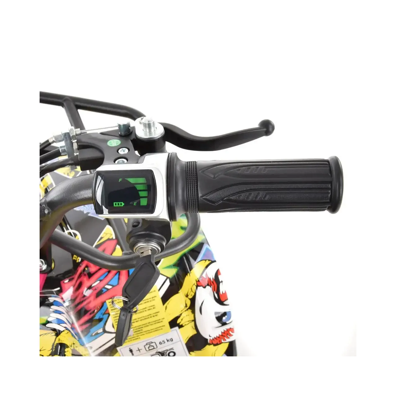 ATV electric pentru copii Hecht 56800 COMIC, 800 W, 20 km/h, capacitate 60 kg, display digital 10