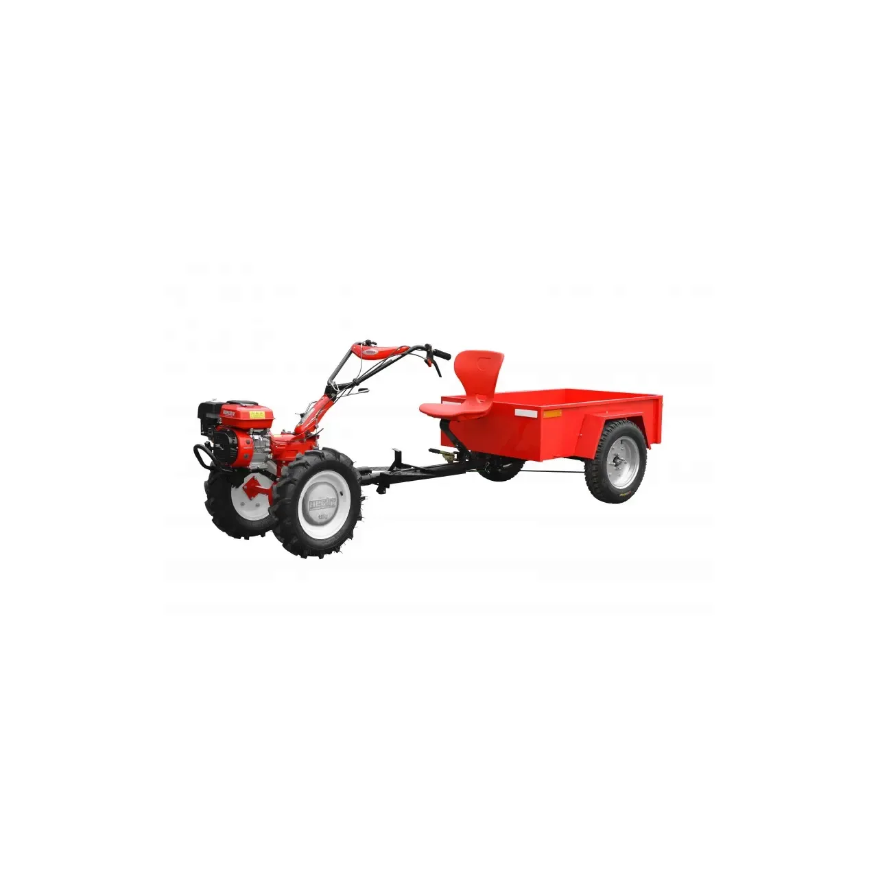 Remorca HECHT 57100, capacitate incarcare 300 kg, compatibila cu motocultorul Hecht 7100 1