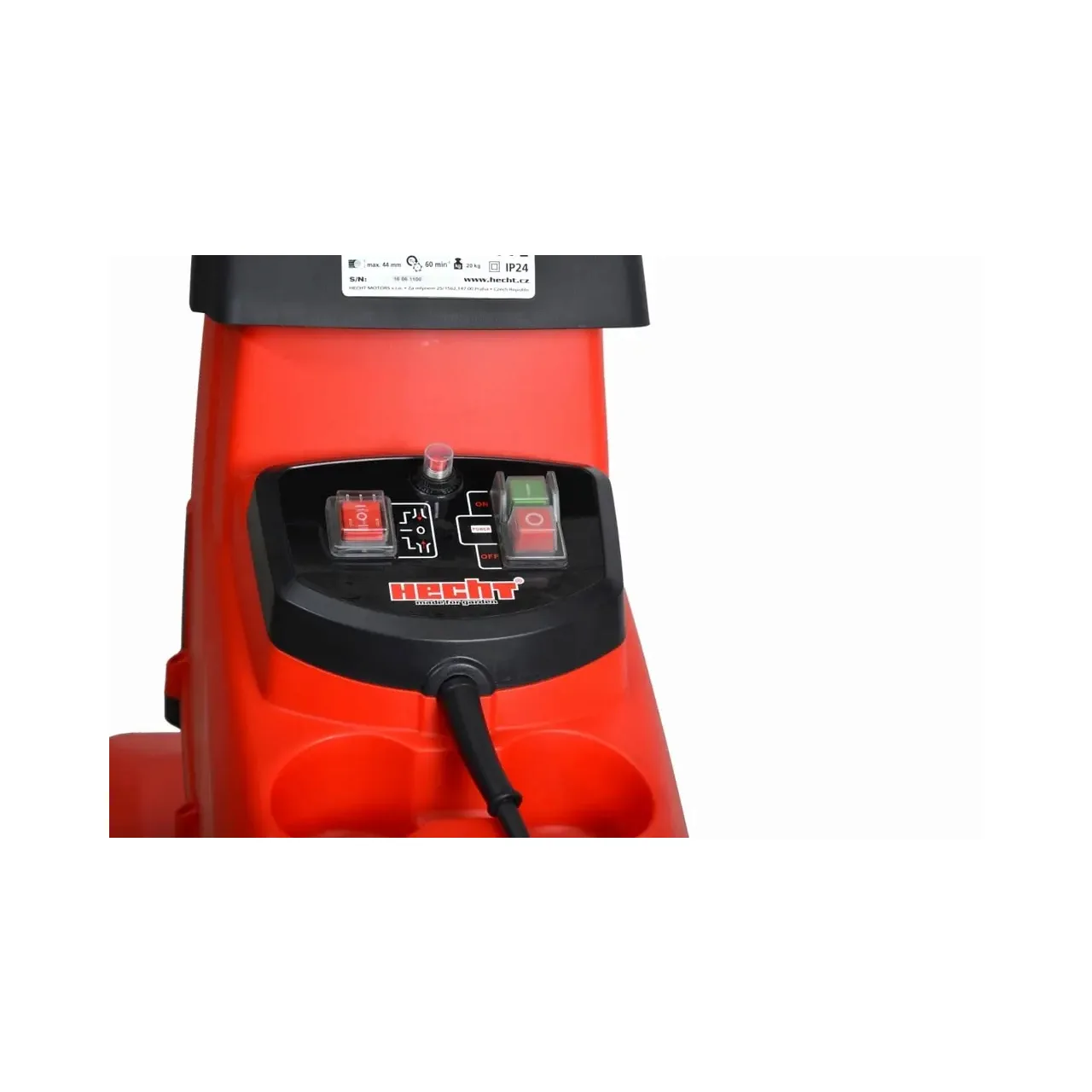 Tocator pentru crengi si resturi vegetale HECHT 6285 XL, motor electric, putere 2800 W, diametru maxim de taiere crengi 4.4 cm, cutie 60 litri 3
