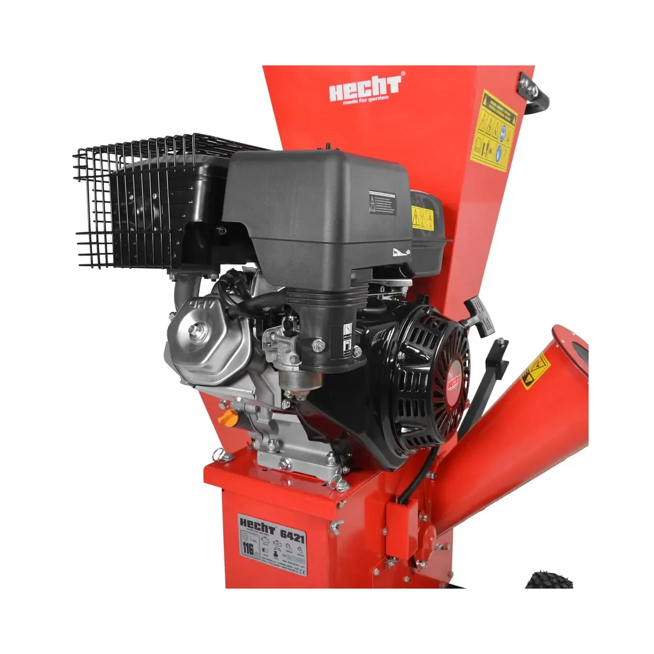 Tocator pentru crengi si resturi vegetale HECHT 6421, motor termic, putere 13 CP, 9.7 kW, 389 CC, diametru maxim de taiere crengi 5 cm 5
