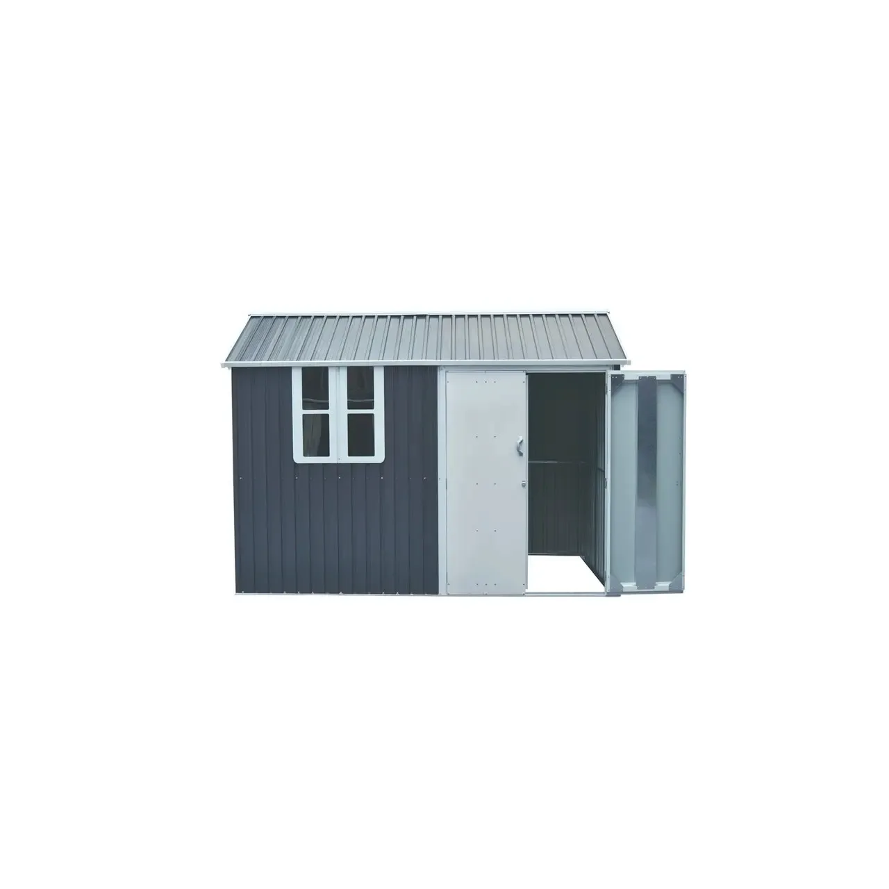 Magazie de gradina pentru depozitare HECHT 6x10 NORD, cadru si baza metalica, prevazuta cu geam, dimensiuni 172 x 302 x 222 cm 2