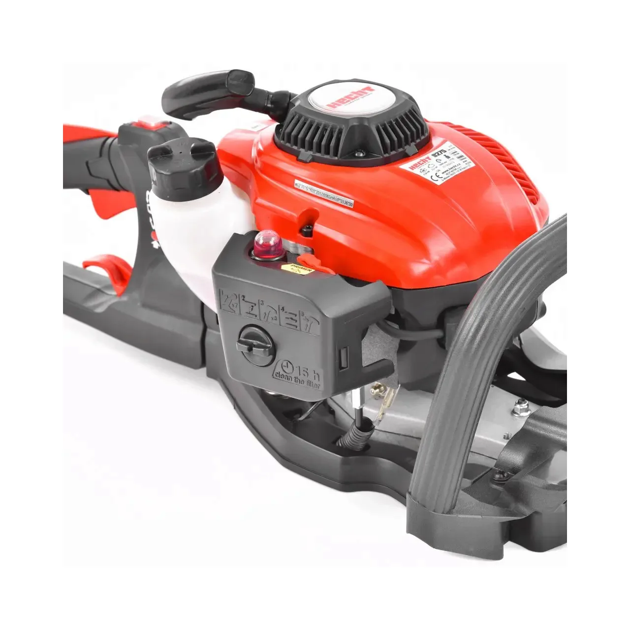 Trimmer pe benzina pentru tuns gardul viu HECHT 9275 PROFI, putere motor 1 CP, lungimea lamei 75 cm 4