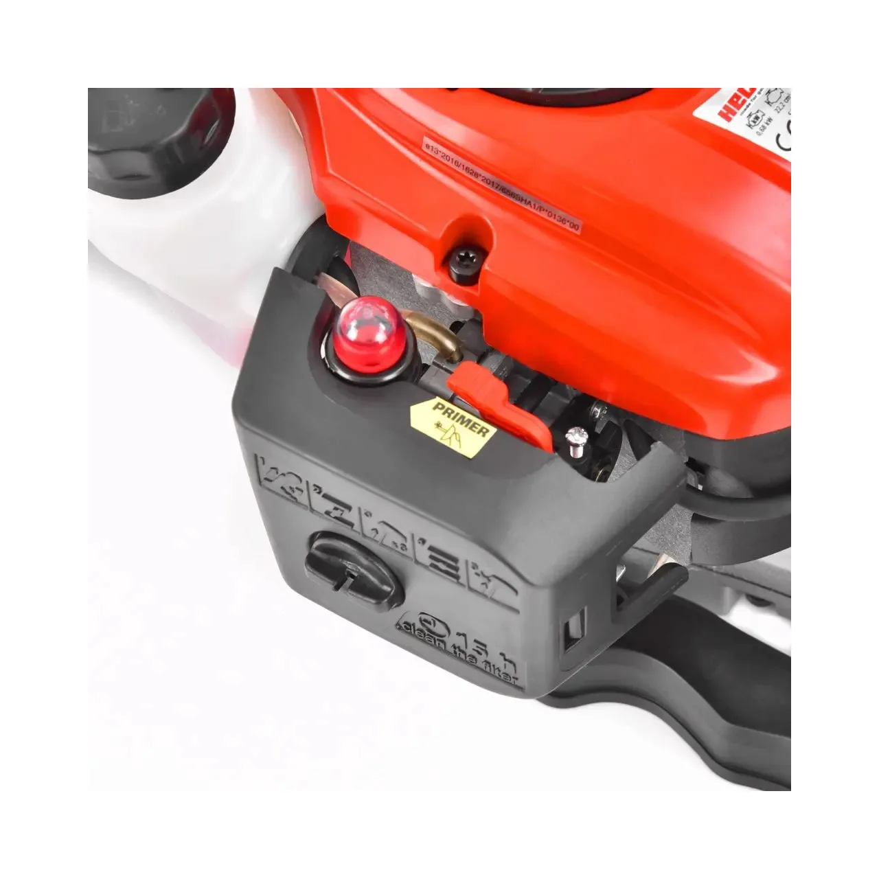 Trimmer pe benzina pentru tuns gardul viu HECHT 9275 PROFI, putere motor 1 CP, lungimea lamei 75 cm 6