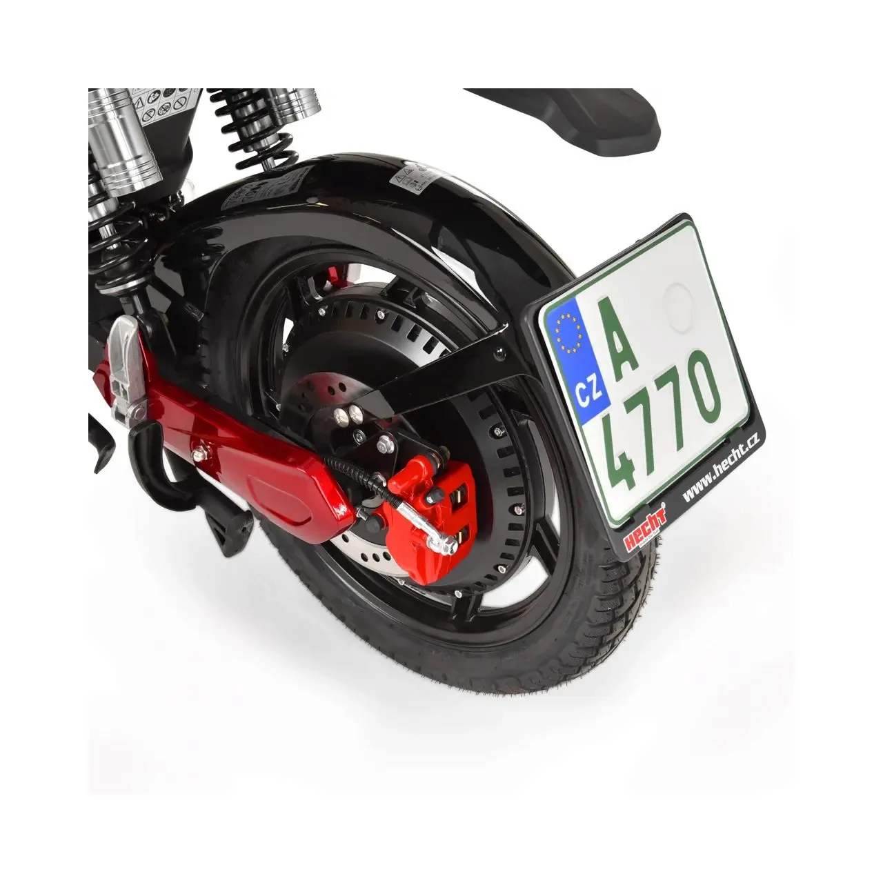 Scuter electric moped HECHT Betis Red, 800 W, autonomie 40 km, viteza maxima 40 km/h, acumulator Li-Ion 48 V, 12 Ah, rosu 12