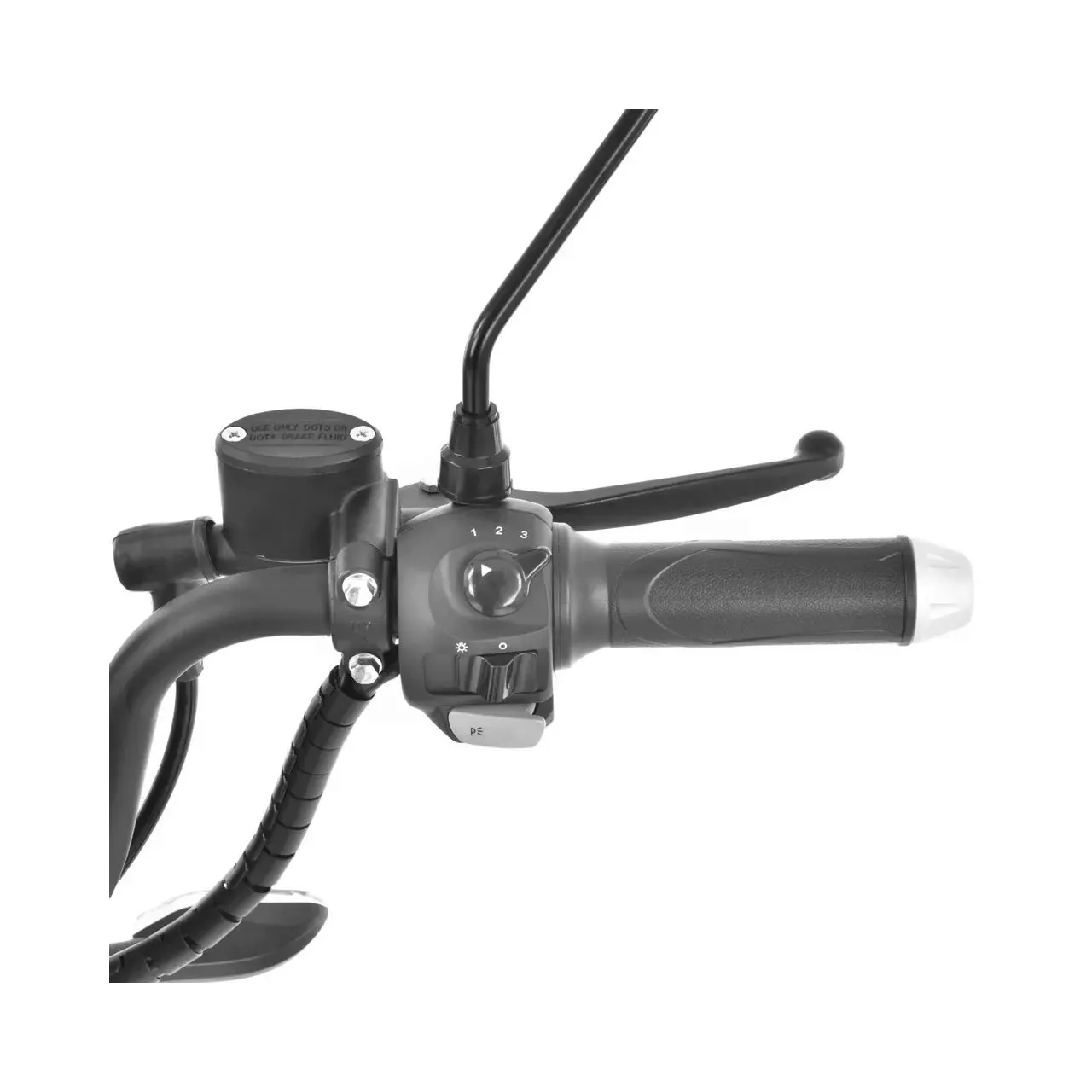 Scuter electric moped HECHT Betis Silver, 800 W, autonomie 40 km, viteza maxima 40 km/h, acumulator Li-Ion 48 V, 12 Ah, argintiu 5