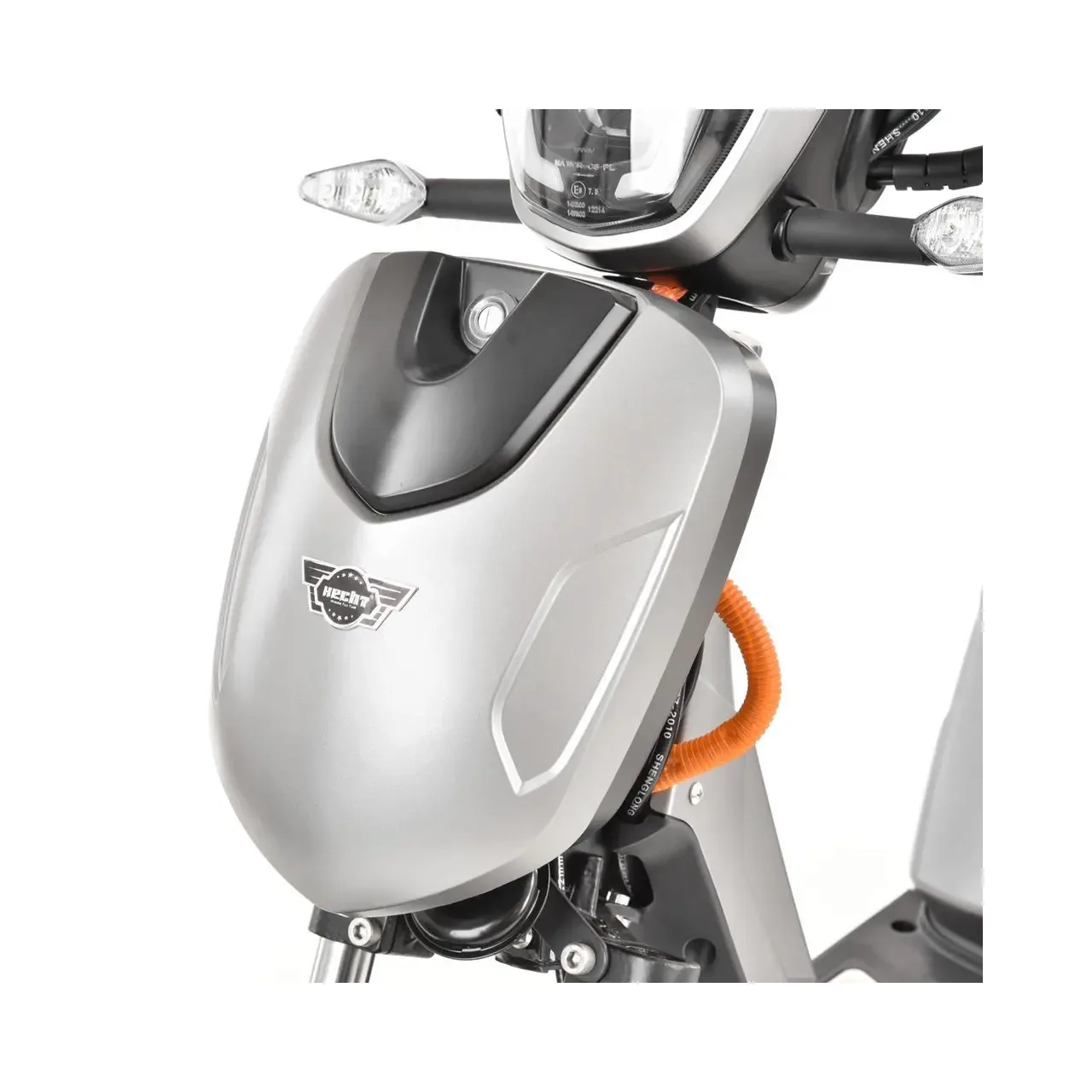Scuter electric moped HECHT Betis Silver, 800 W, autonomie 40 km, viteza maxima 40 km/h, acumulator Li-Ion 48 V, 12 Ah, argintiu 8