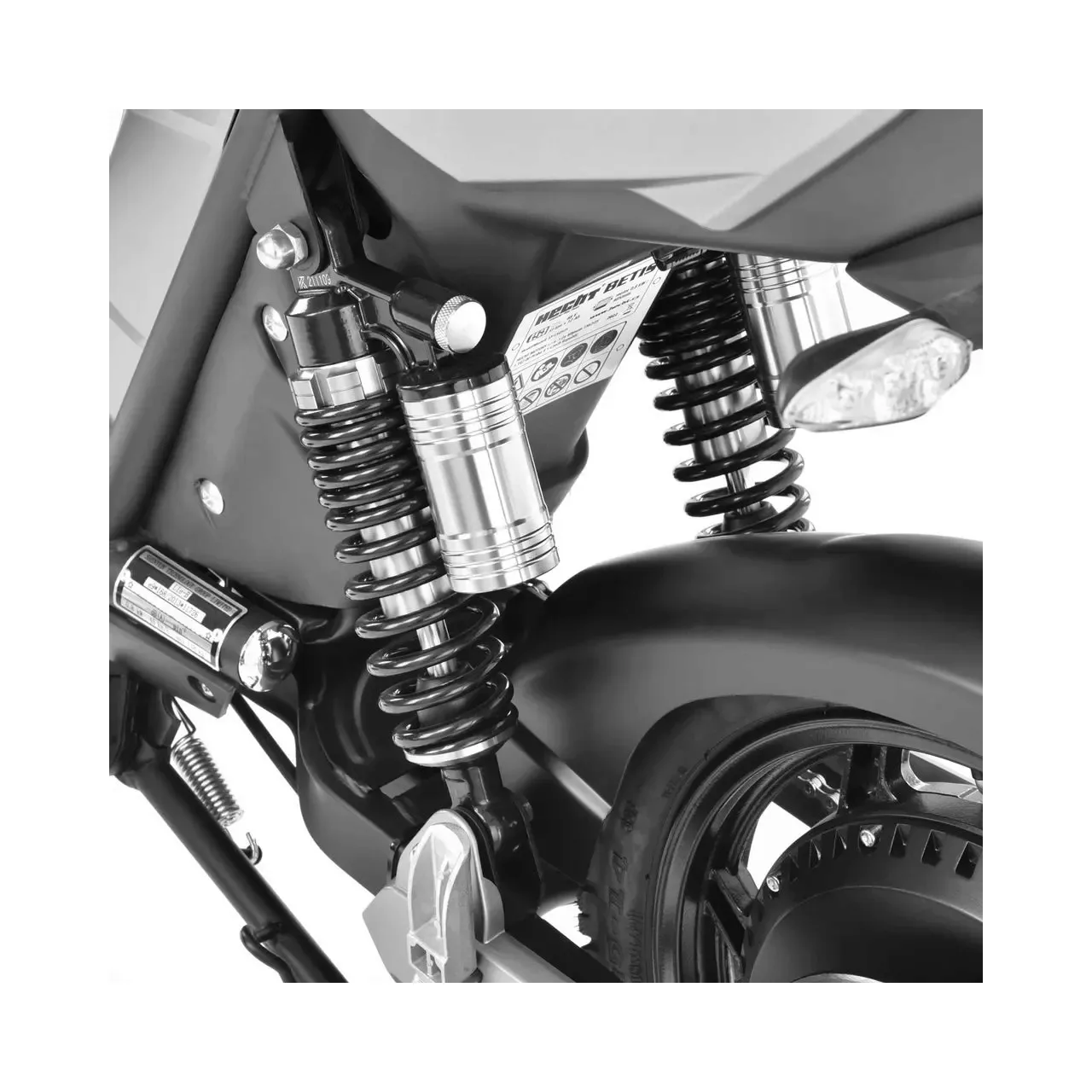 Scuter electric moped HECHT Betis Silver, 800 W, autonomie 40 km, viteza maxima 40 km/h, acumulator Li-Ion 48 V, 12 Ah, argintiu 11