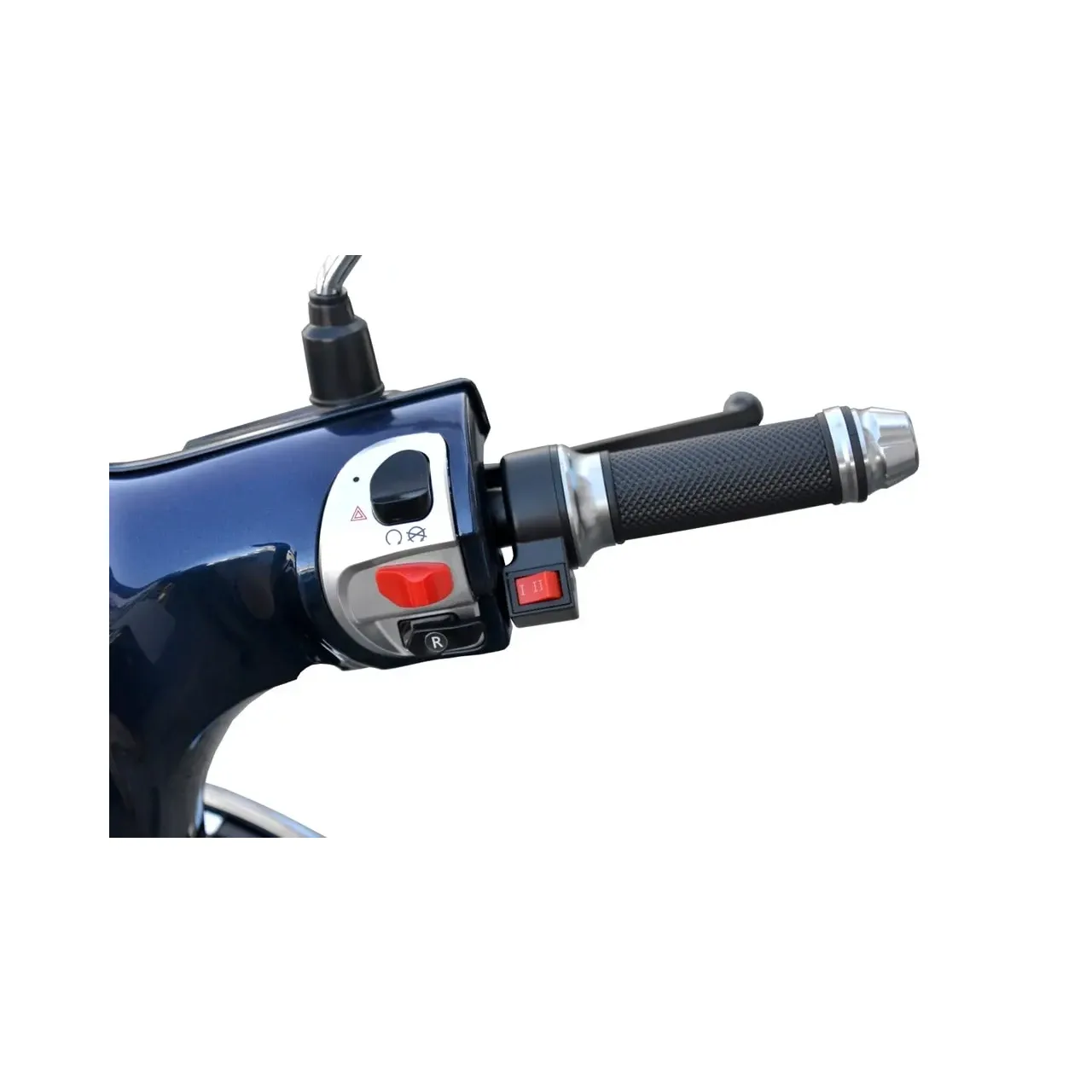 Scuter electric HECHT CITIS Blue, motor 3000 W, autonomie 60 km, viteza maxima 45 km/h, tahometru digital, albastru metalizat 6