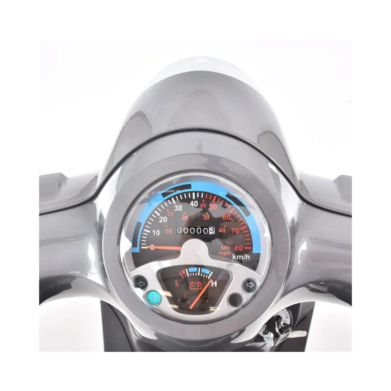 Scuter electric HECHT Citis Max Shadow, scaun reglabil, cotiere, acumulator 60 V, 20 Ah, motor 800 W, viteza maxima de 25 km/h, gri 5