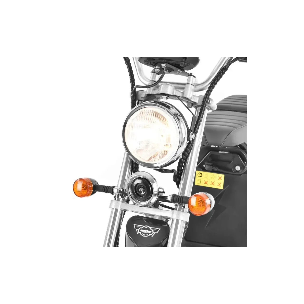 Scuter electric HECHT Cocis Black, acumulator 60 V, 20 Ah, motor 1500 W, anvelope 18 x 9.50 inch, viteza maxima de 45 km/h, negru 1