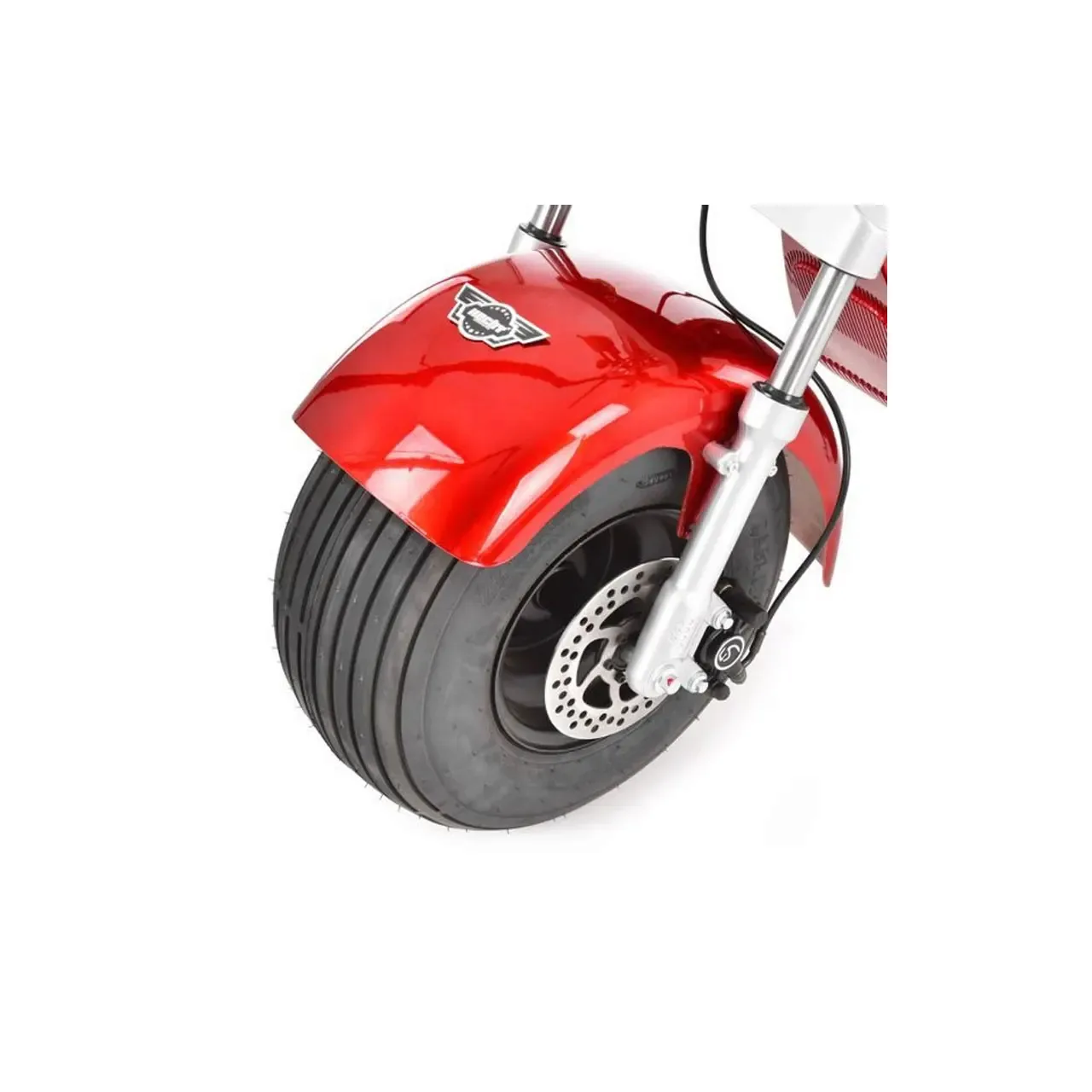 Scuter electric HECHT Cocis Red, acumulator 60 V, 20 Ah, motor 1500 W, anvelope 18 x 9.50 inch, viteza maxima de 45 km/h, rosu 1
