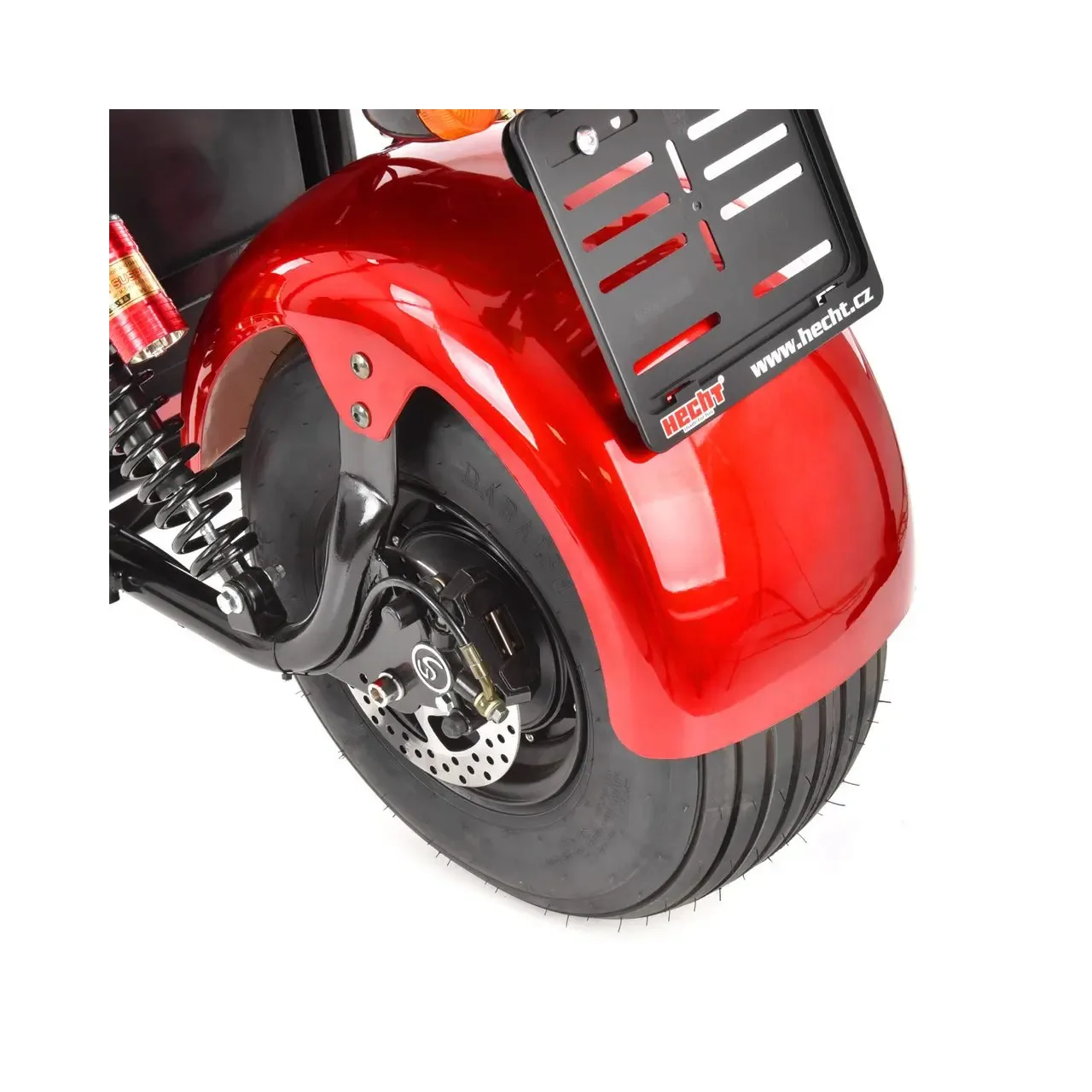 Scuter electric HECHT Cocis Zero Red, acumulator 60 V, 20 Ah, motor 1500 W, anvelope 18 x 9.50 inch, viteza maxima de 45 km/h, rosu 9