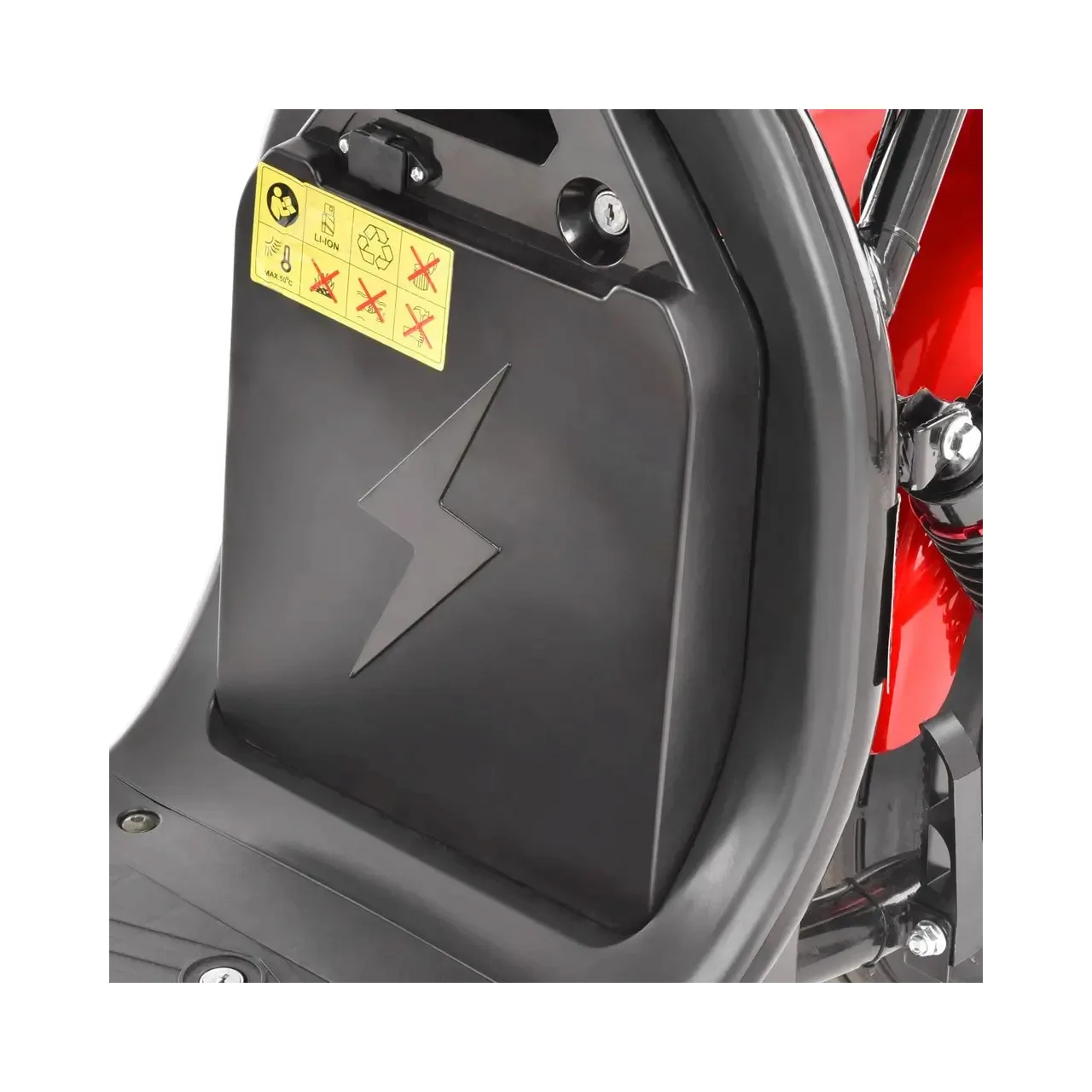 Scuter electric HECHT Cocis Zero Red, acumulator 60 V, 20 Ah, motor 1500 W, anvelope 18 x 9.50 inch, viteza maxima de 45 km/h, rosu 12