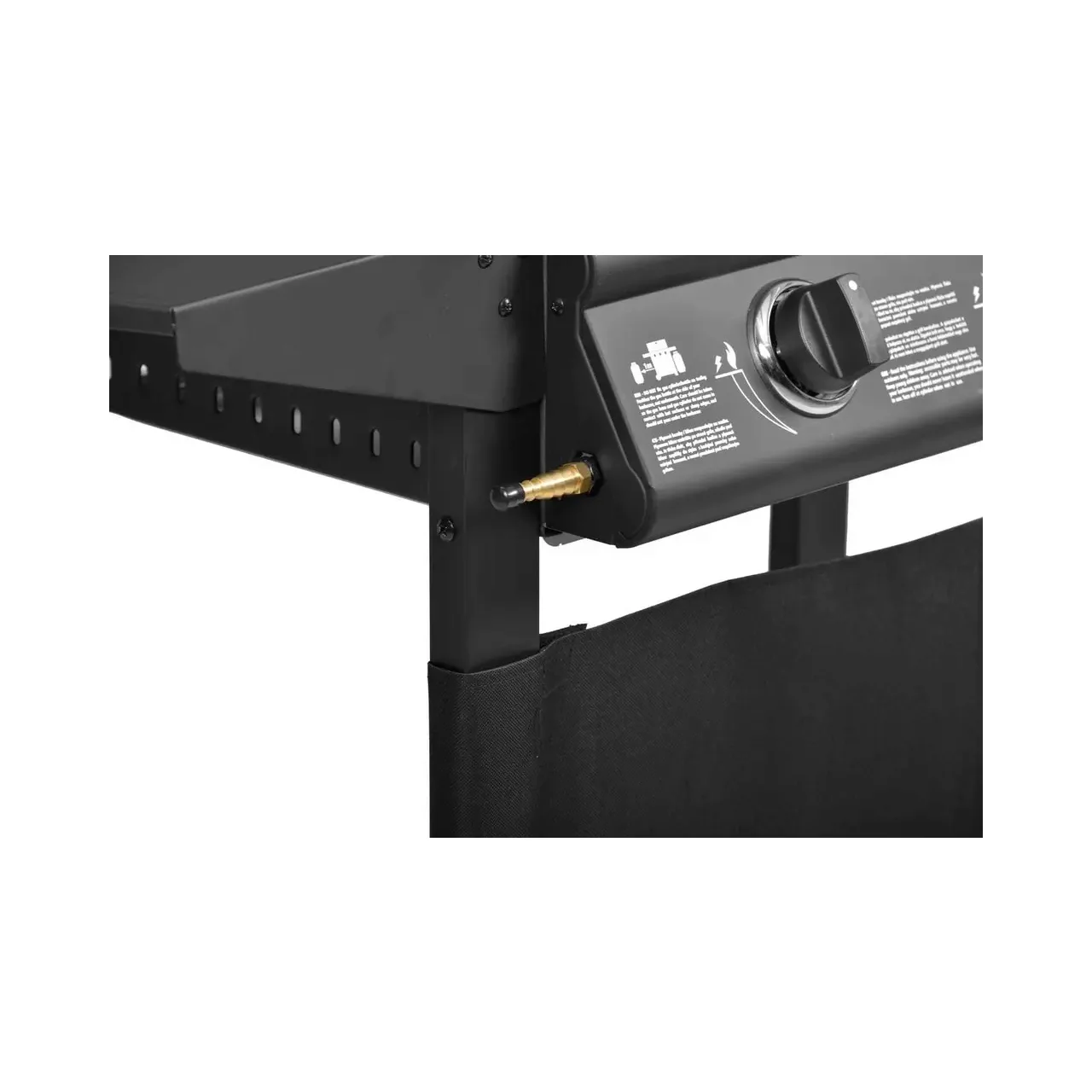 Gratar pe gaz cu 3 arzatoare HECHT Contact 3, 10.5 kW, suprafata gatit 62 x 42 cm, gratar din fonta, cu termometru, roti pentru transport 8