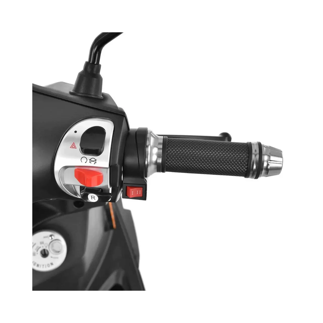 Scuter electric HECHT Equis Black, acumulator 72 V, 20 Ah, motor 1800 W, viteza maxima de 45 km/h, autonomie 65 km, negru 4
