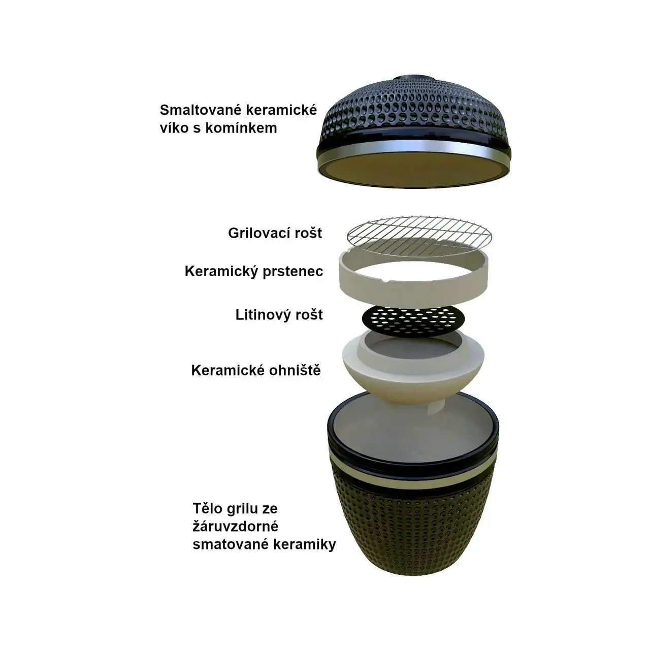 Gratar de gradina ceramica cu carbuni - HECHT FERNO BLACK 3