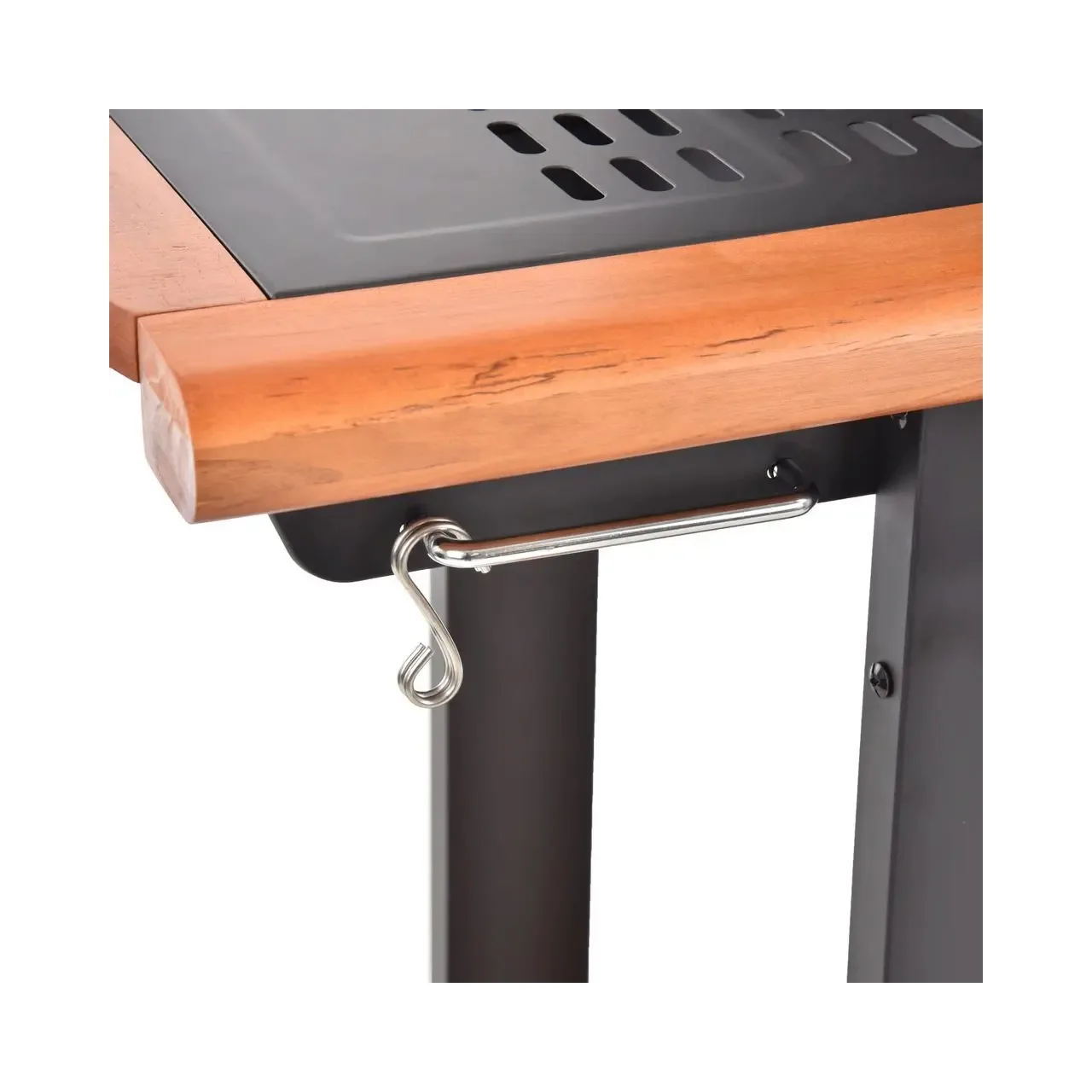 Gratar pe gaz cu 3 arzatoare HECHT FIREWOOD 3, 10.5 kW, gratar din fonta, cu termometru, roti pentru transport, 130x108x50 cm 8