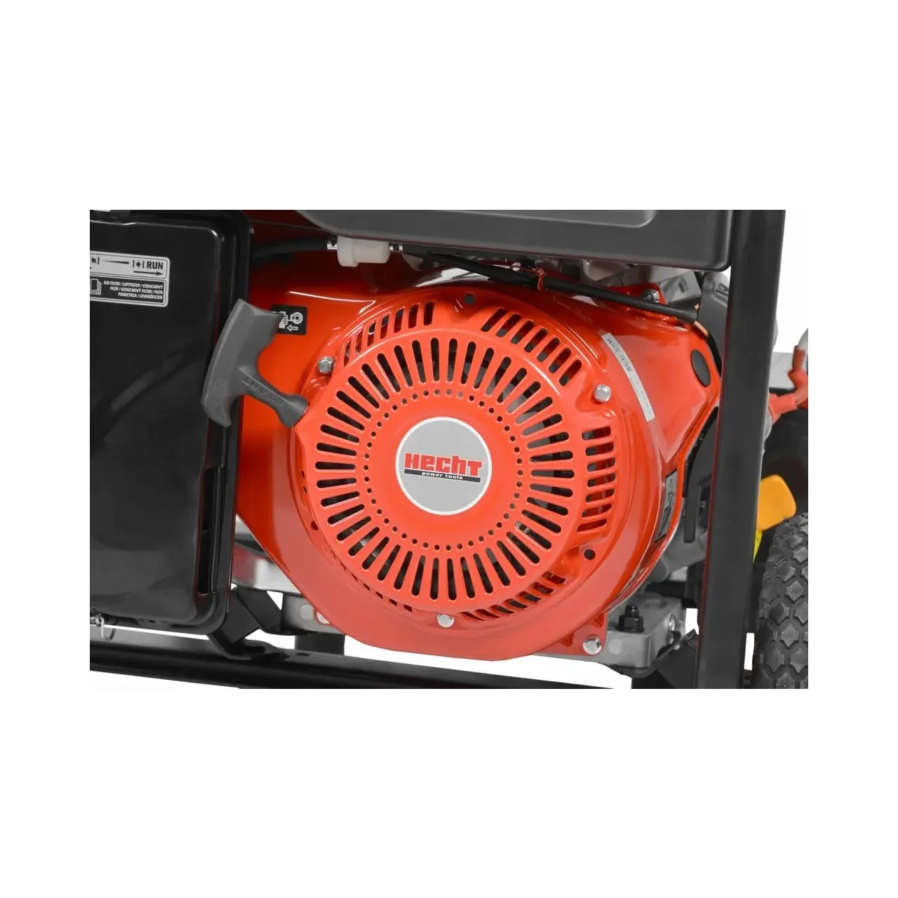 Generator de curent trifazat HECHT GG 10000, motor benzina, 4 timpi, 459 CC, 7.5 kW, max 8.5 kW, cu roti si maner 5
