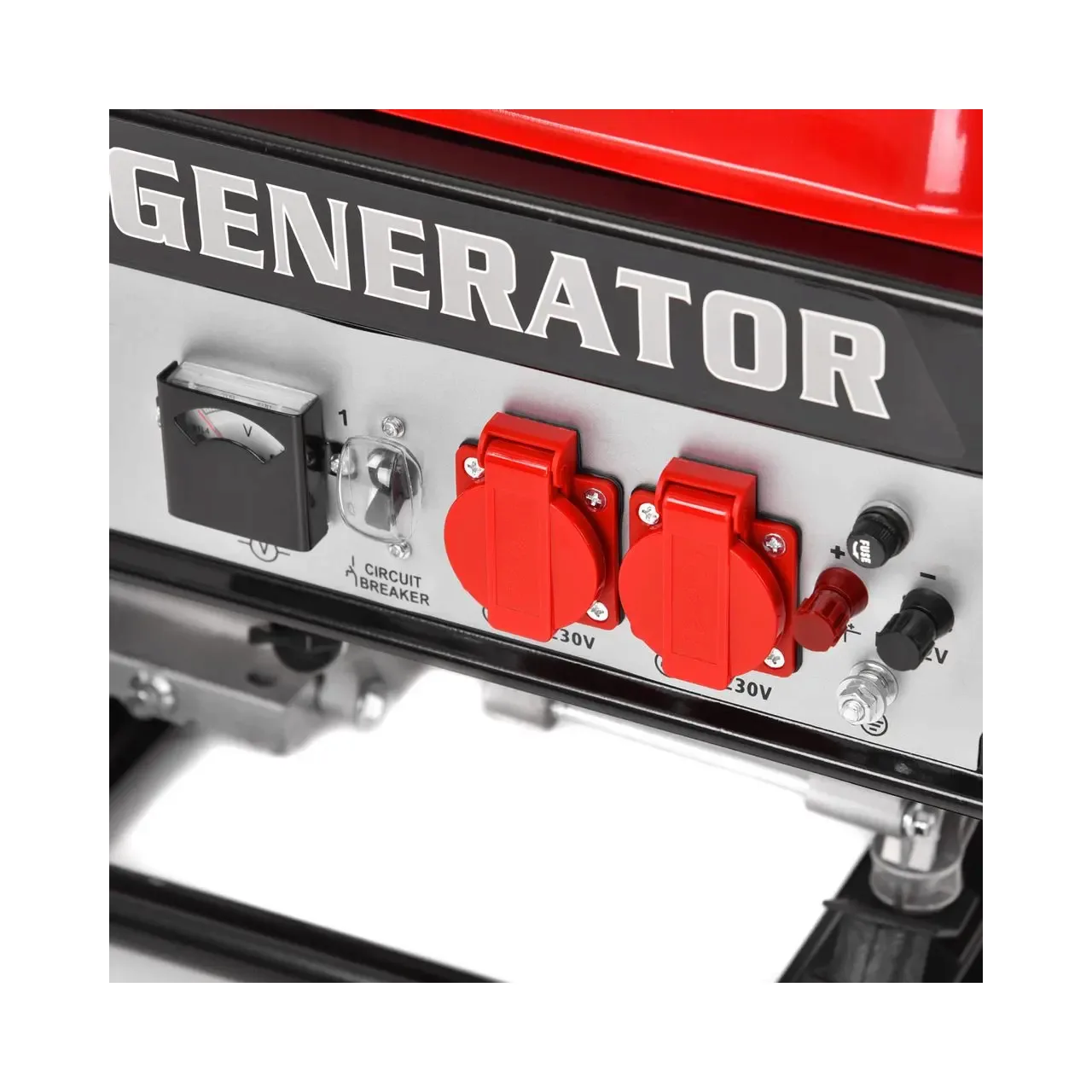 Generator de curent monofazat HECHT GG2500, motor benzina, 4 timpi, 196 CC, 2.2 kW, max 3 kW, cu maner 2