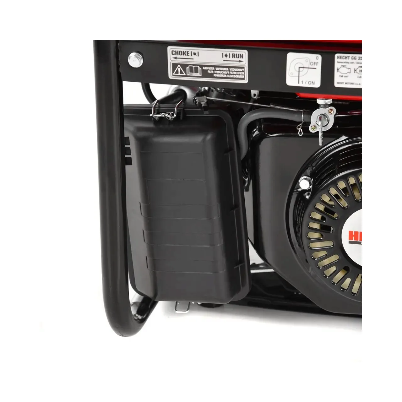 Generator de curent monofazat HECHT GG2500, motor benzina, 4 timpi, 196 CC, 2.2 kW, max 3 kW, cu maner 5