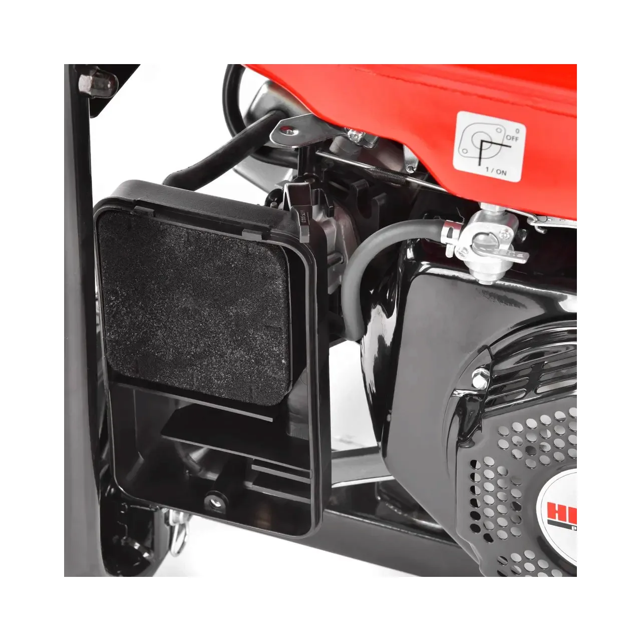 Generator de curent monofazat Hecht GG 3300 W, motor benzina 4T, 208 CC, max 3000 W, cu AVR, 2 x priza 230V - 16A, 1 x priza 12V 8