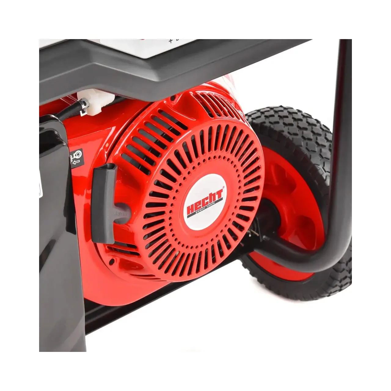 Generator de curent monofazat HECHT GG 6500, motor benzina, 4 timpi, 389 CC, 5 kW, max 5.5 kW, cu roti si maner 1