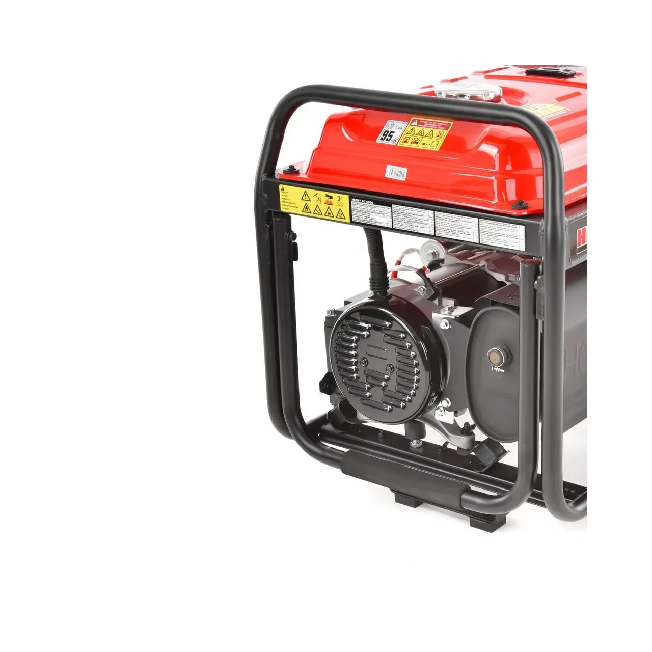Generator de curent monofazat HECHT GG 6500, motor benzina, 4 timpi, 389 CC, 5 kW, max 5.5 kW, cu roti si maner 4