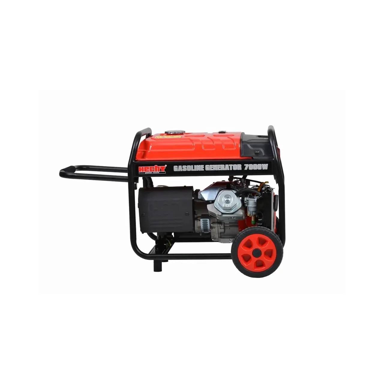 Generator de curent trifazat HECHT GG 8000, motor benzina, 4 timpi, 420 CC, 6.5 kW, max 7 kW, cu roti si maner 4