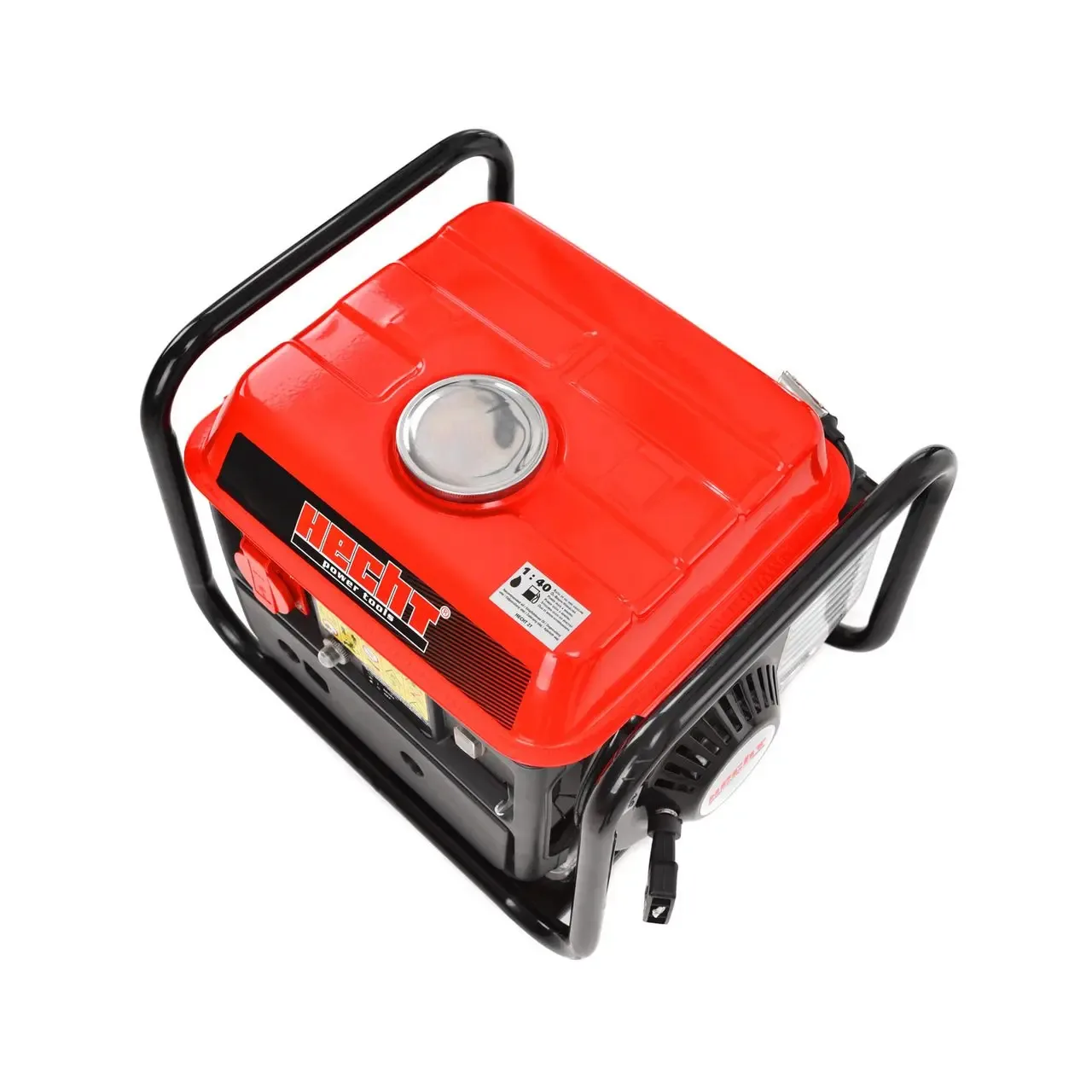 Generator de curent monofazat HECHT GG 950, motor benzina, 2 timpi, 63 CC, 0.65 kW, max 0.72 kW, cu maner 2