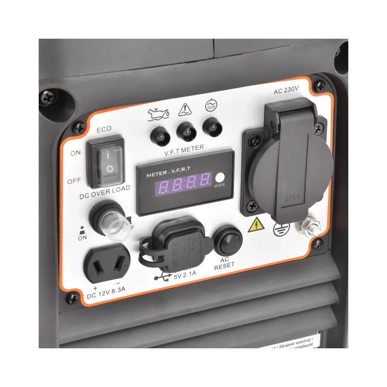 Generator invertor monofazat HECHT IG 2201, motor benzina 4T, 79.8 CC, max 2000 W, 1 x priza 230 V, 1 x 12 V DC, 2 x USB 5 V 8