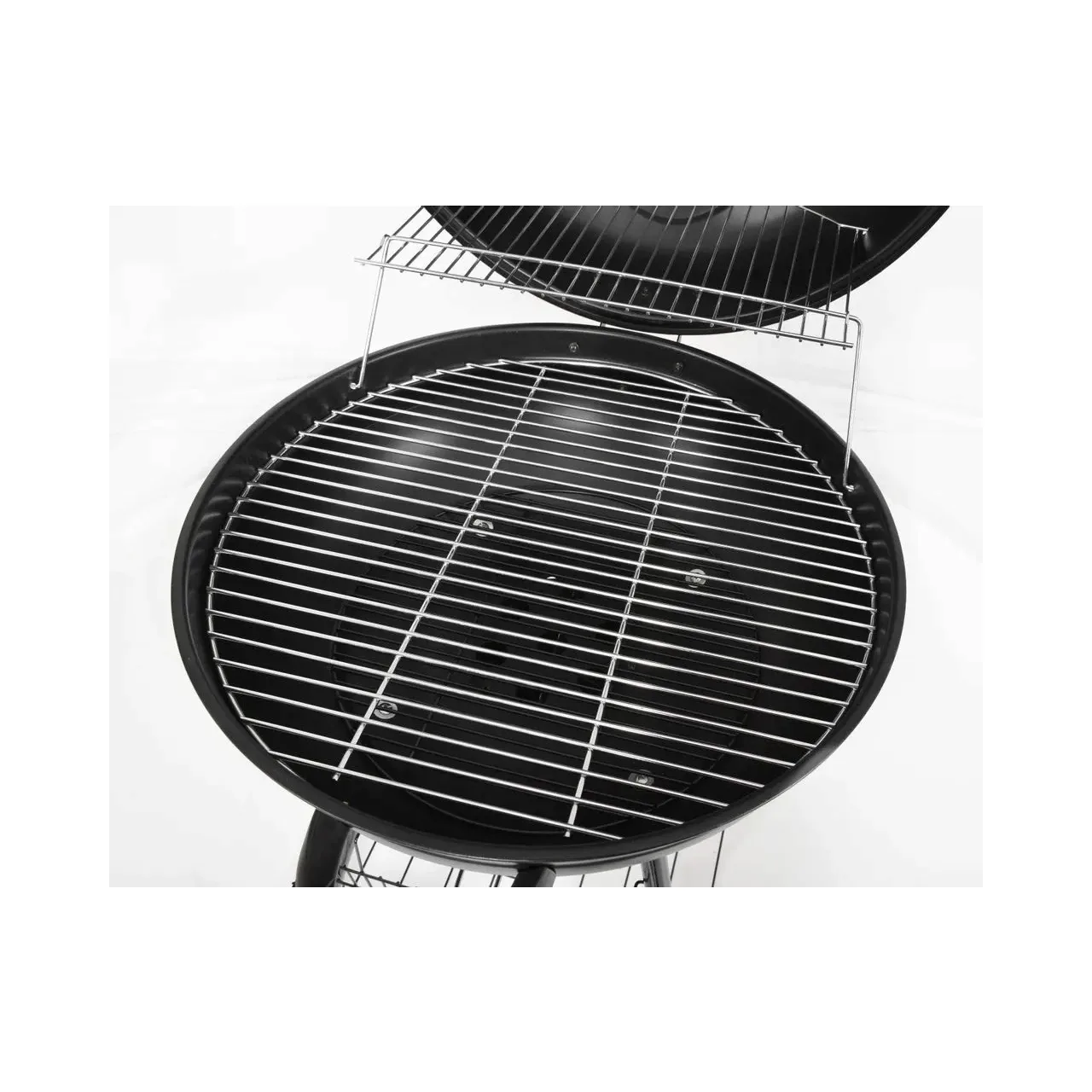 Gratar de gradina HECHT Merida, diametru 53.3 cm, din otel inoxidabil, cu roti 2