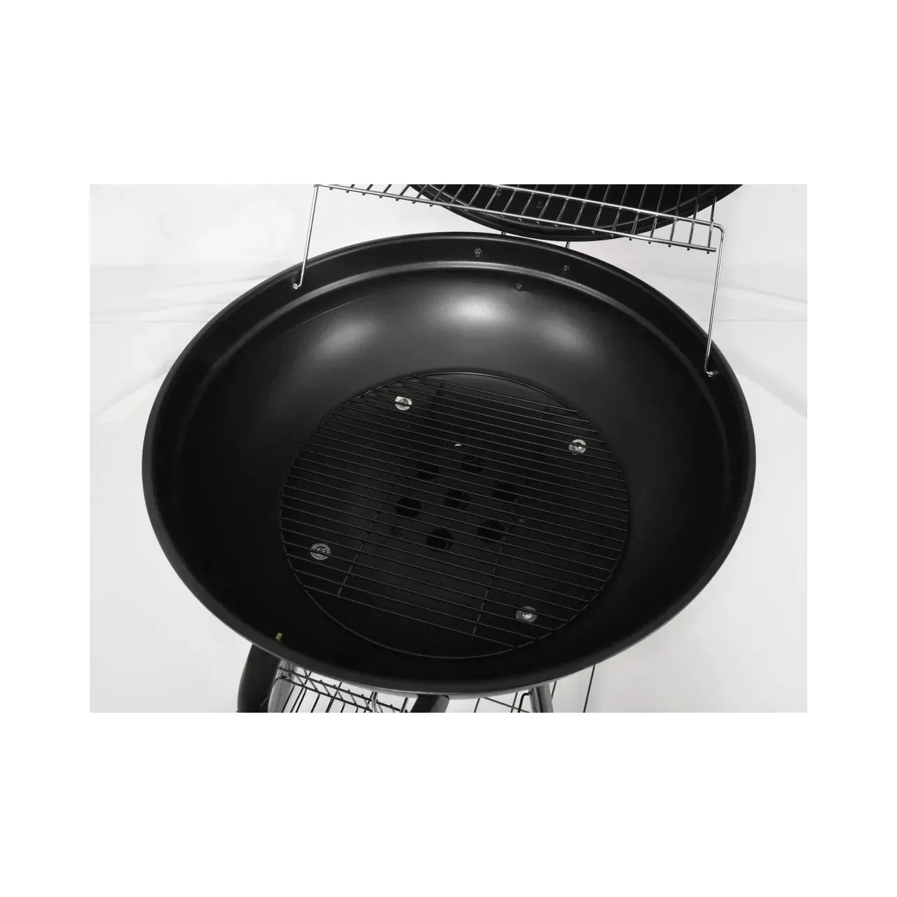 Gratar de gradina HECHT Merida, diametru 53.3 cm, din otel inoxidabil, cu roti 3