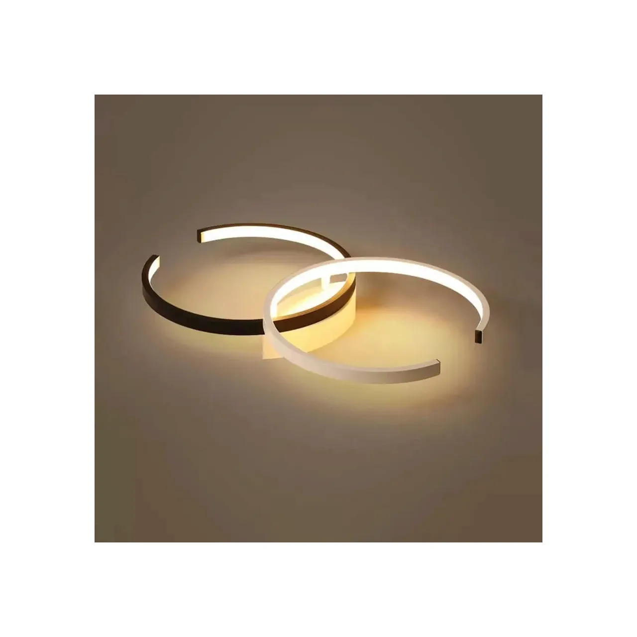 Lustra LED Alesis cu telecomanda 80W metal si acril 3000K/4000K/6000K alb cu negru LL191 1