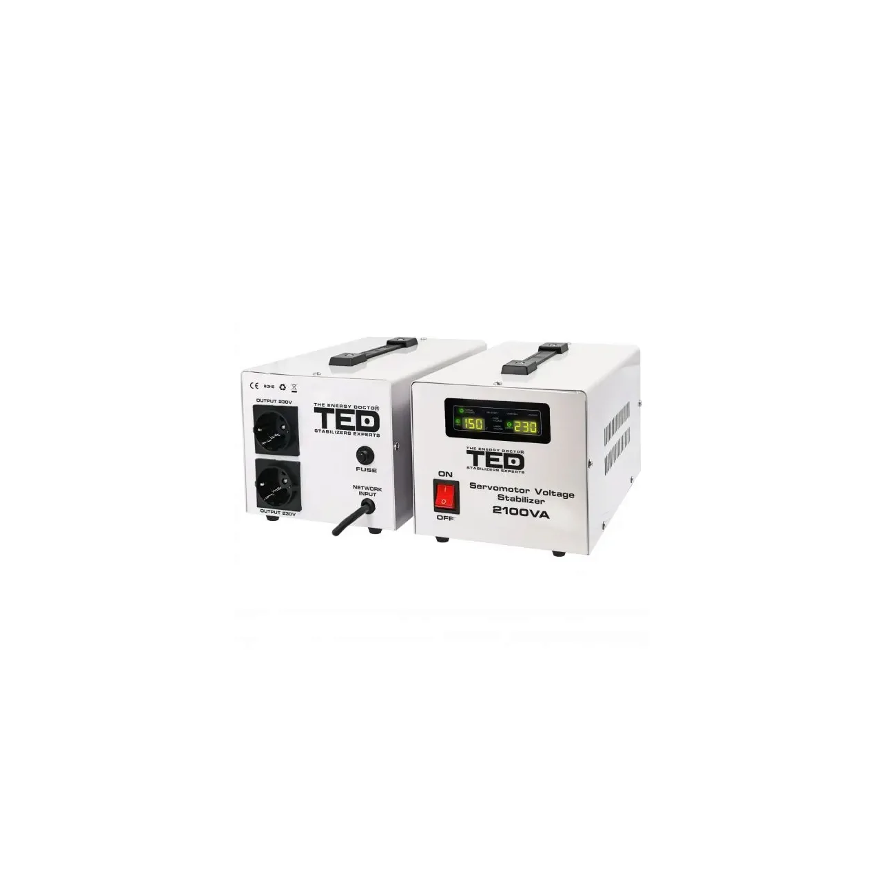 Stabilizator retea maxim 2100VA-SVC cu servomotor monofazat TED000132 1