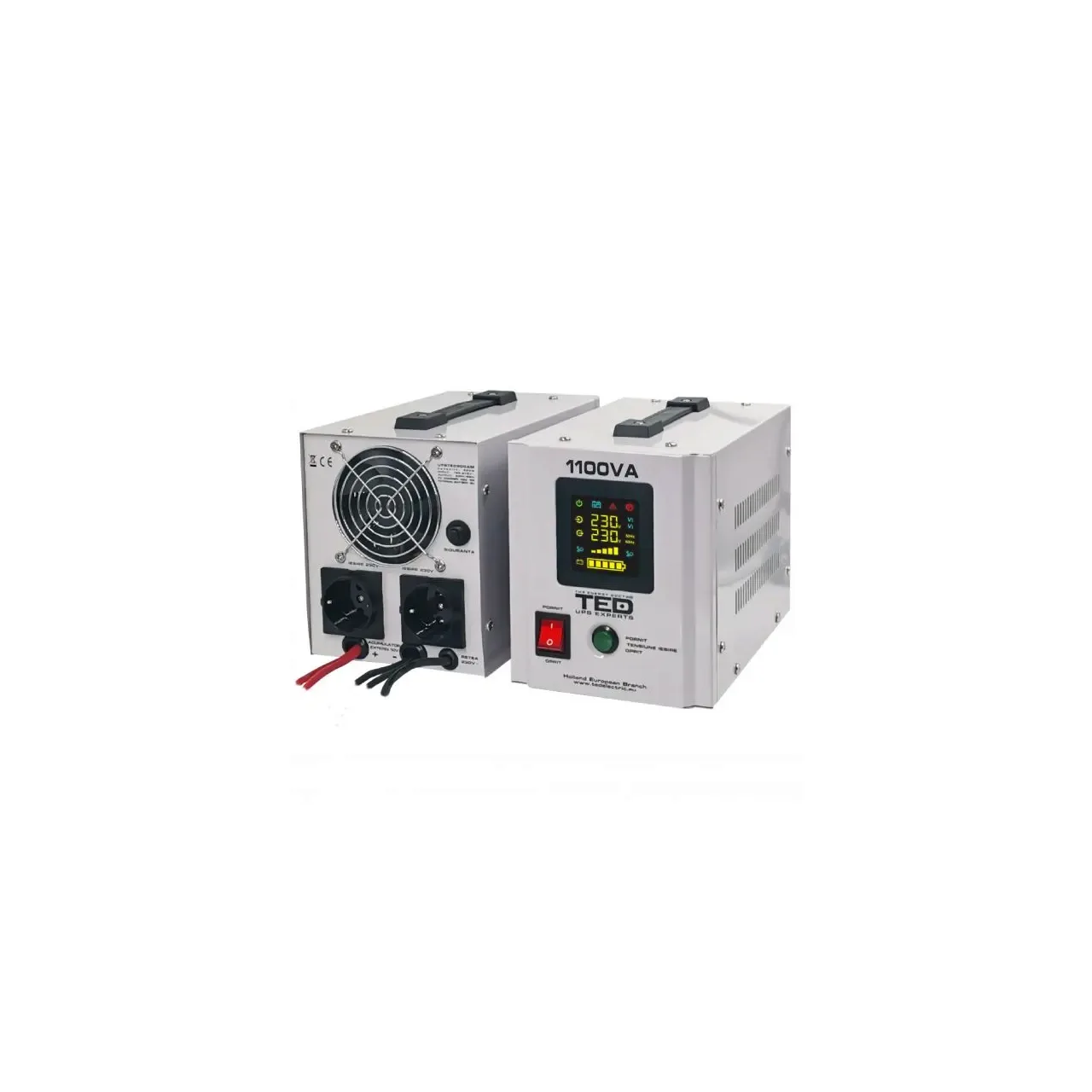 UPS 1100VA/700W runtime extins utilizeaza un acumulator (neinclus) TED UPS Expert TED000323 1