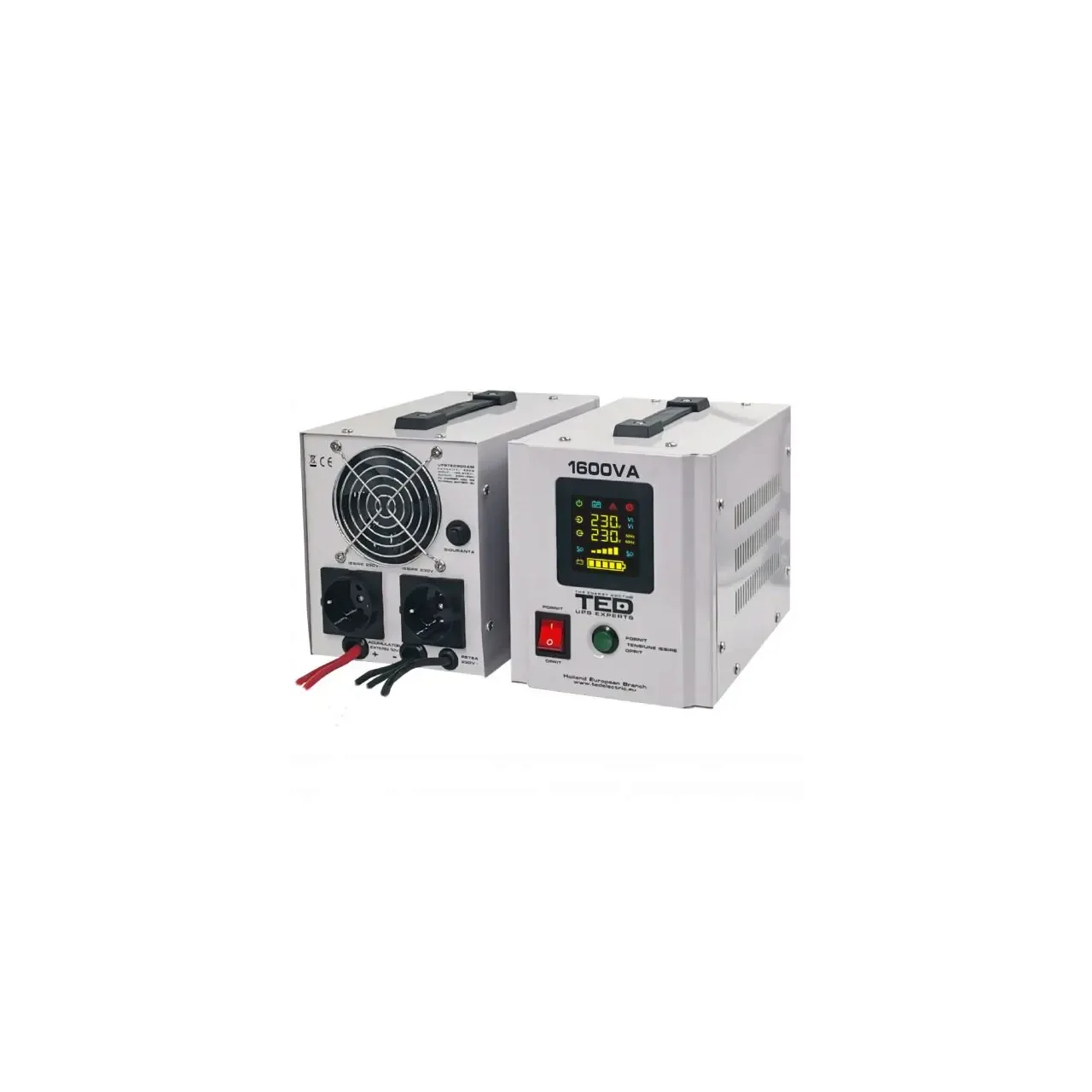 UPS 1600VA/1050W runtime extins utilizeaza doi acumulatori (neinclusi) TED UPS Expert TED000330 2