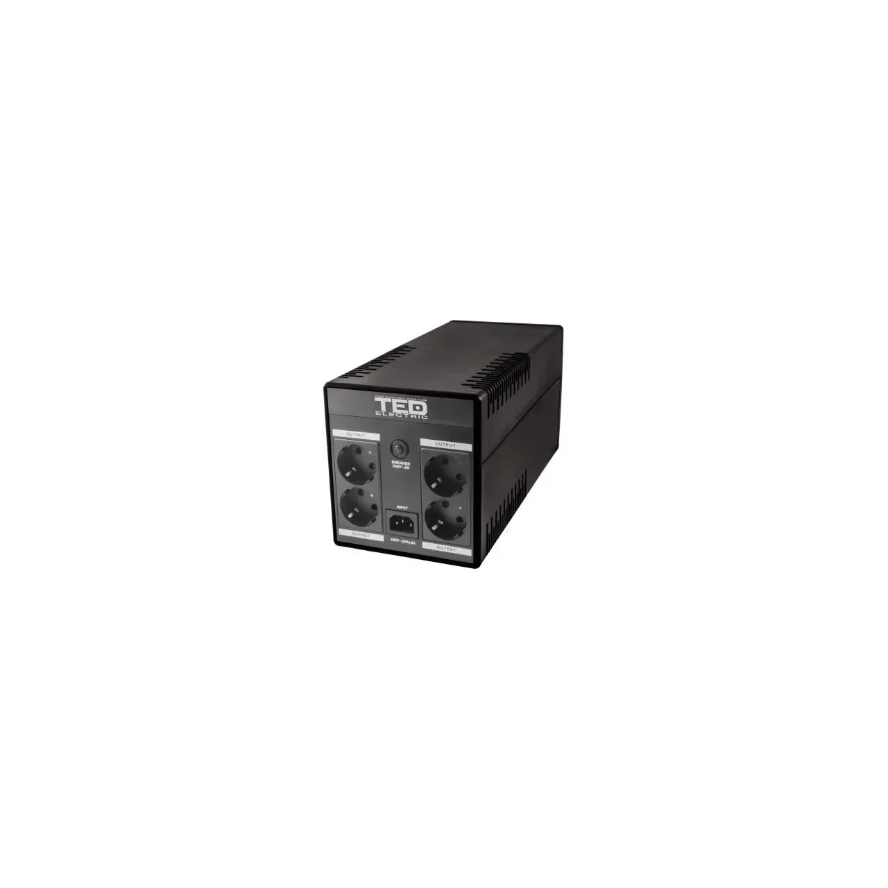 UPS 1100VA/600W LCD Line Interactive AVR 4 schuko USB Management TED Electric TED001573 1