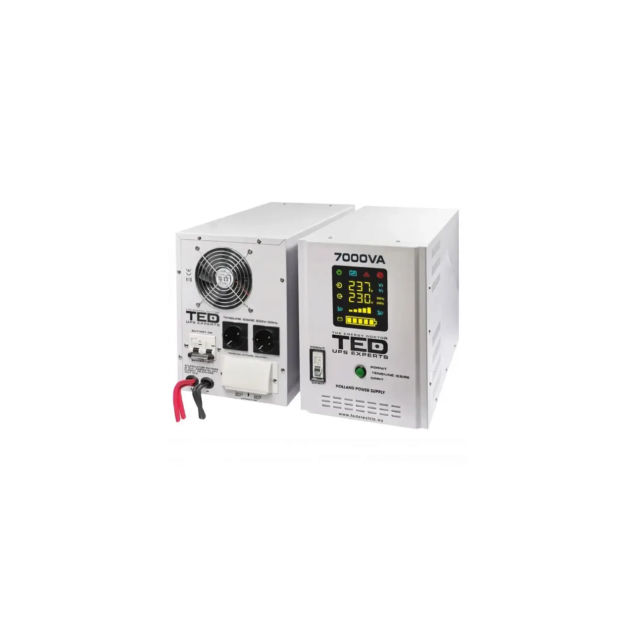 UPS 7000VA/5000W runtime extins utilizeaza patru acumulatori (neinclusi) TED UPS Expert TED001696 1