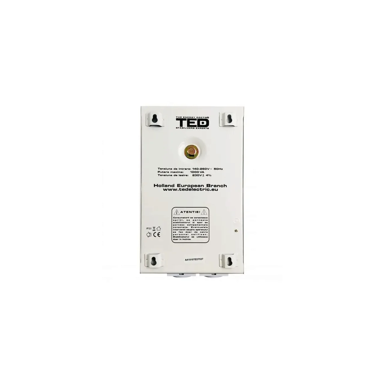 Stabilizator retea maxim 500VA-AVR LCD 2 iesiri schuko WALL TED002174 (1/4) 2