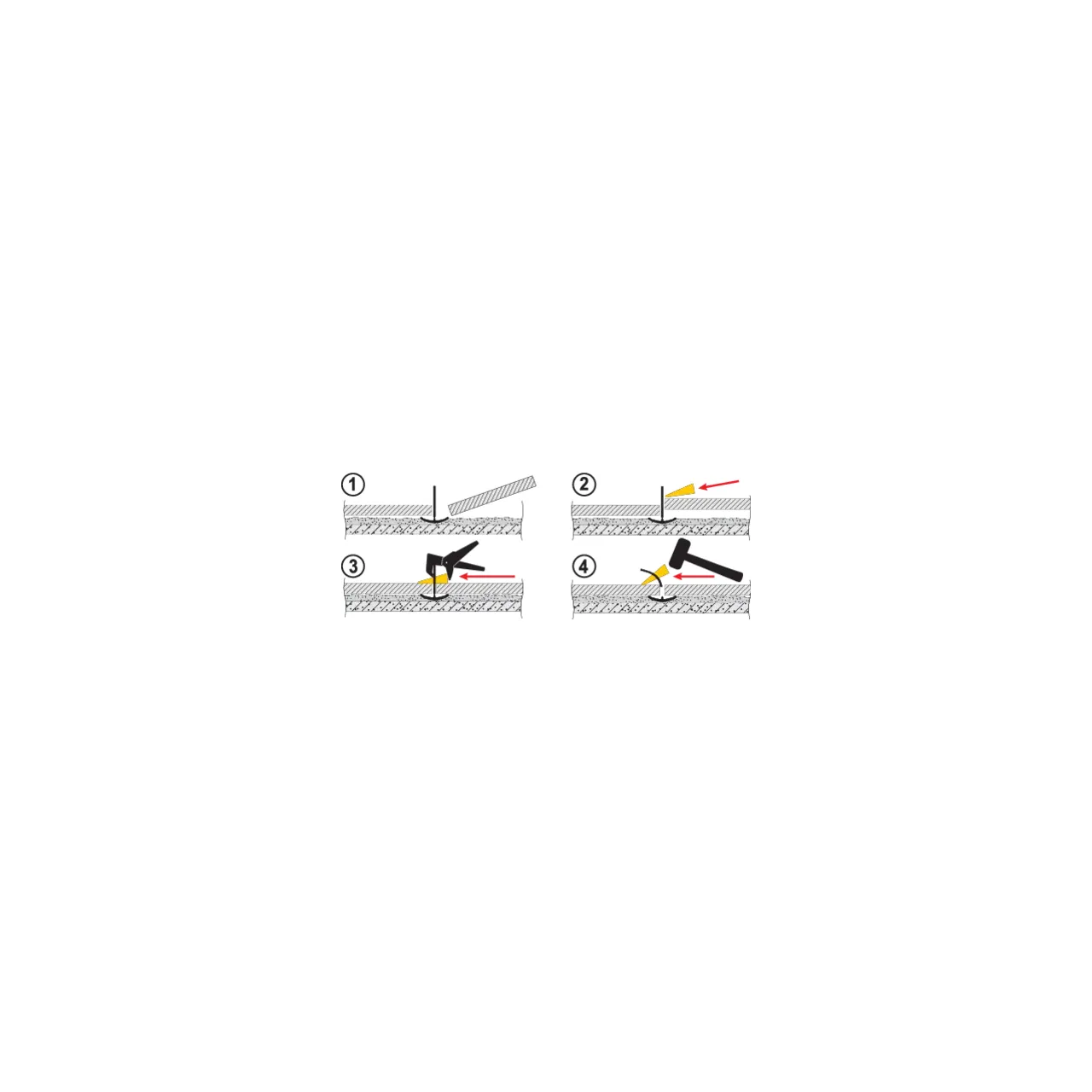 Clips 2mm pentru sistem nivelare placi, 900 buc Vorel 04729 4