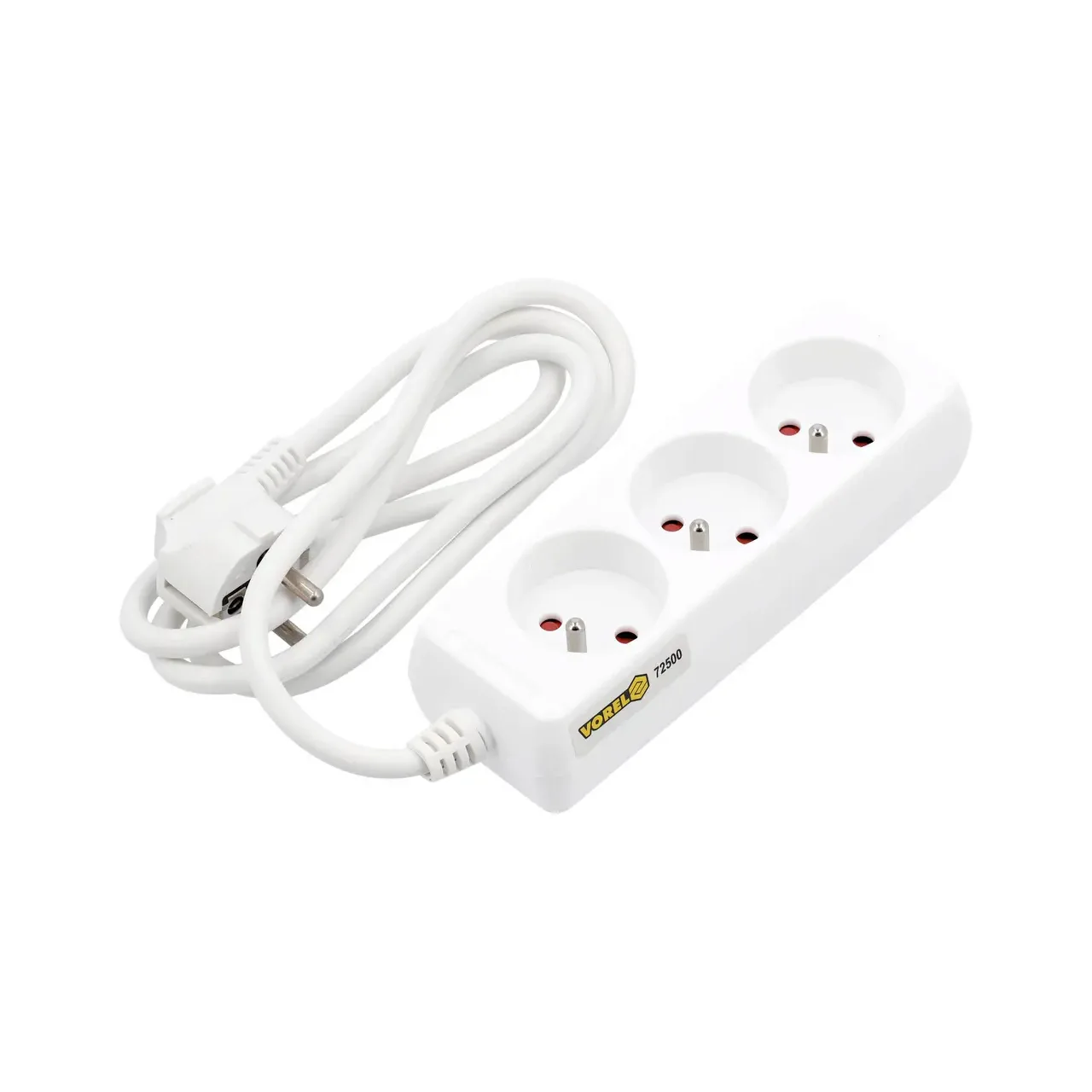 Prelungitor cu impamântare, 3 prize, 1,5m Vorel 72500 1