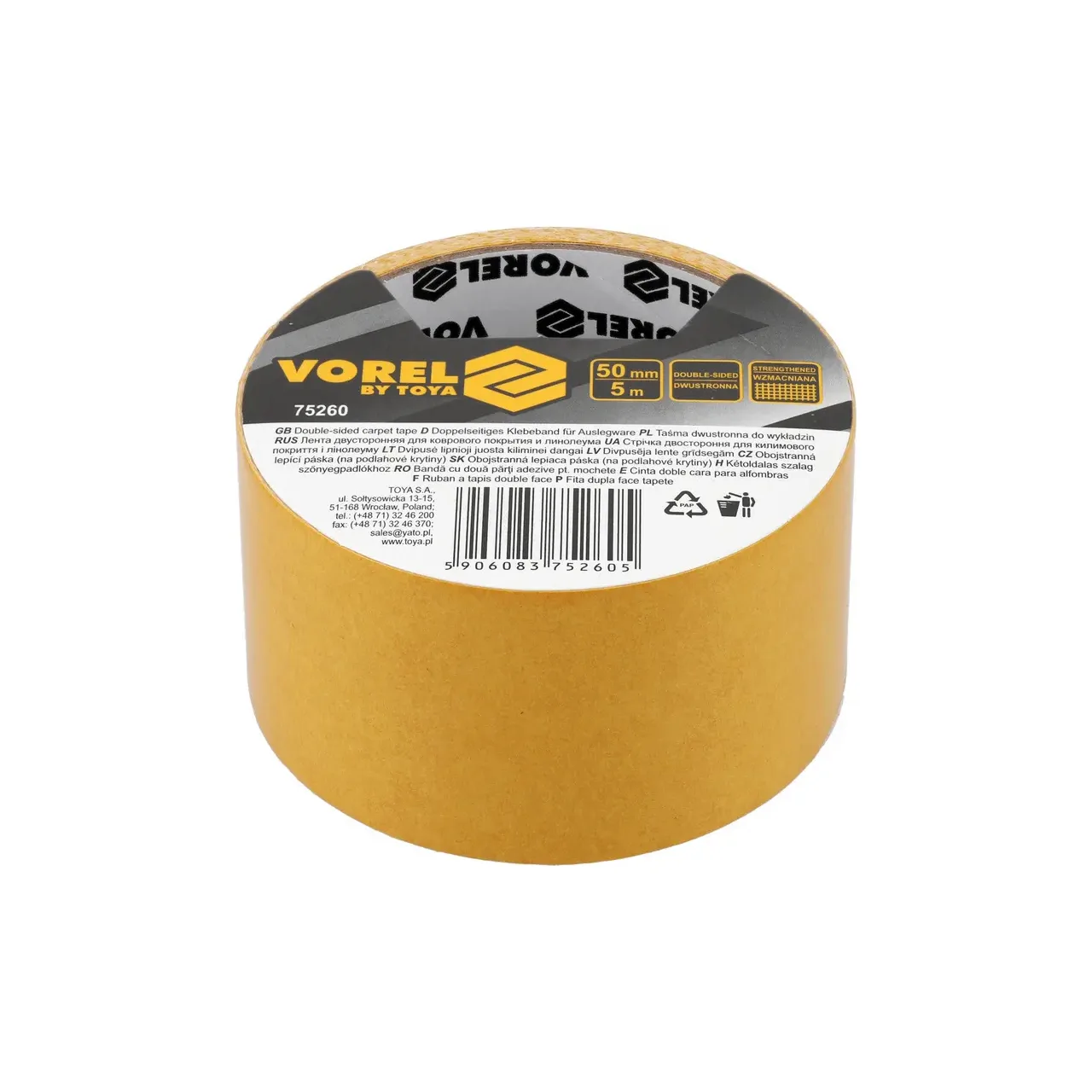 Banda dublu-adeziv 50mmx5m Vorel 75260 2