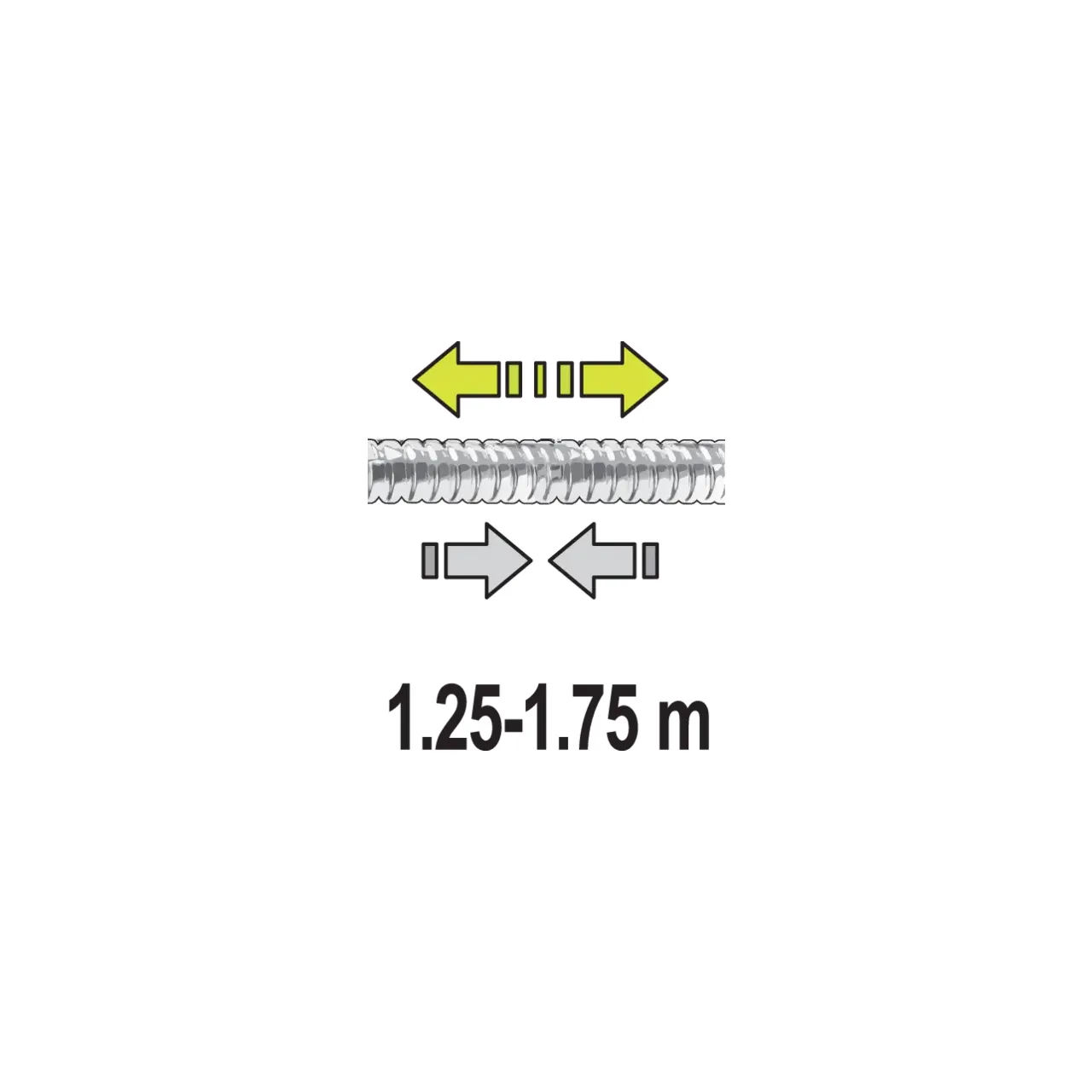 Furtun de duș extensibil 1.25-1.7m 2