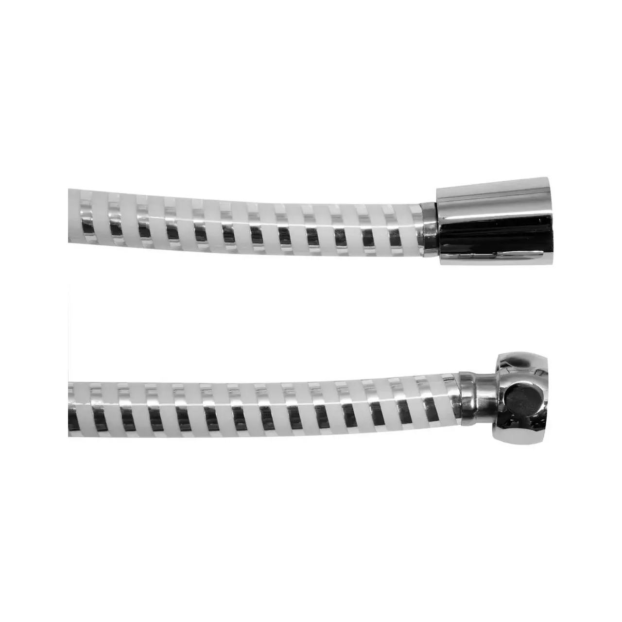 Furtun de duș 2.0m pvc chrome-alb 1
