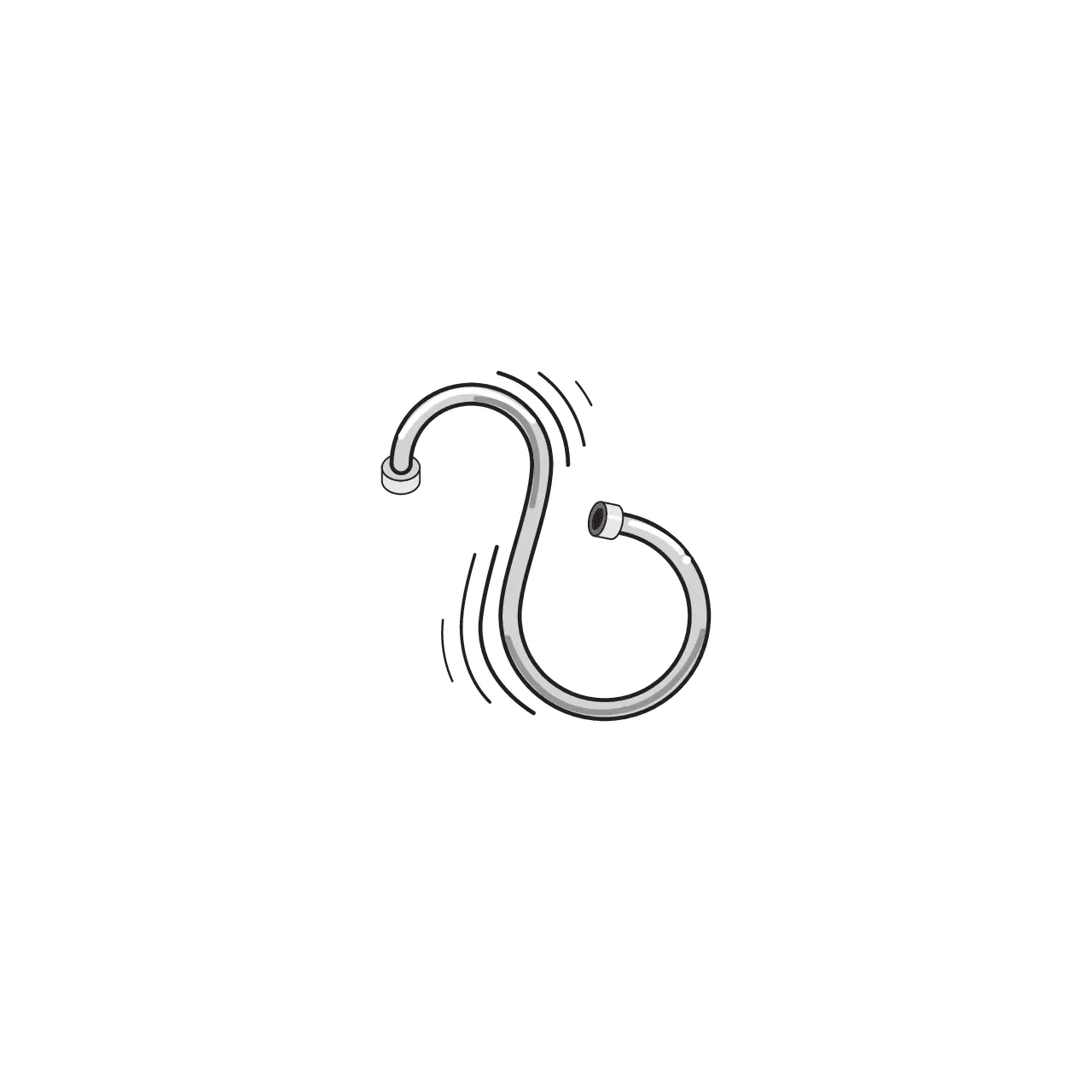 Furtun de duș 2.0m pvc extra argintiu 2