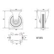 Roata fixa din cauciuc negru 160 x 40 x 195 mm Vorel 87305 1