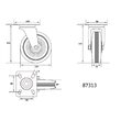Roata pivotanta din cauciuc negru 125 x 34 x 155 mm Vorel 87313 1