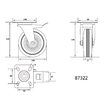 Roata pivotanta cu opritor din cauciuc negru 100 x 27 x 130 mm Vorel 87322 1